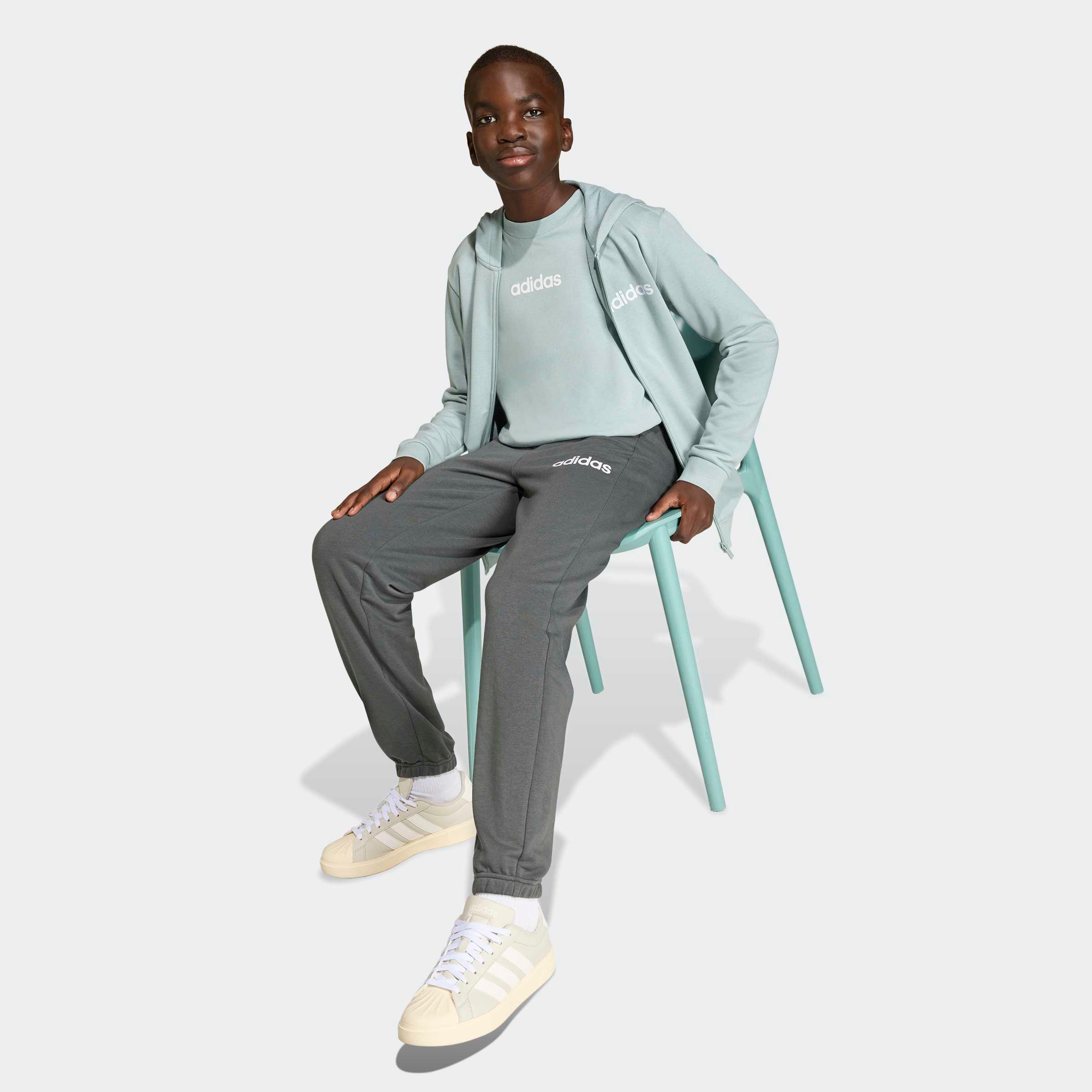 adidas Sportswear Combinaison d'entraînement »ESSENTIALS KINDER« 2 pièces zweiteilig, aus Baumwolle und Polyester, weiches French Terry