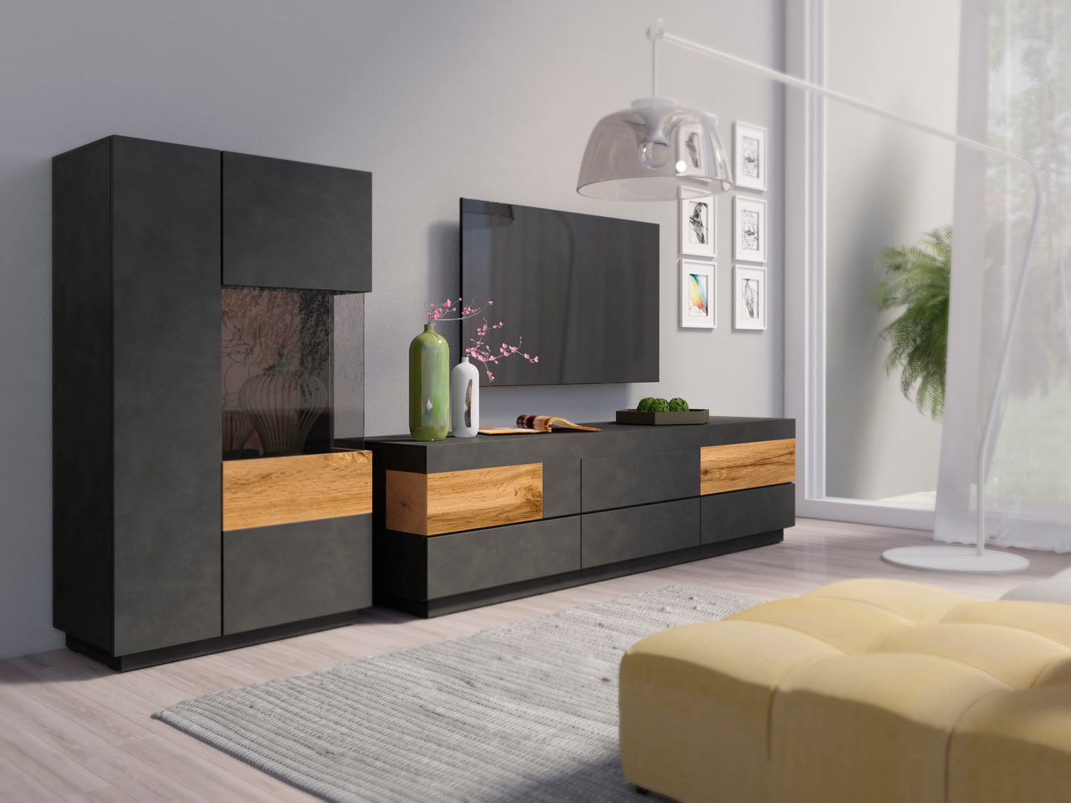 INOSIGN Wohnwand »Silke«, (Set, 2 St.), (2-tlg.)