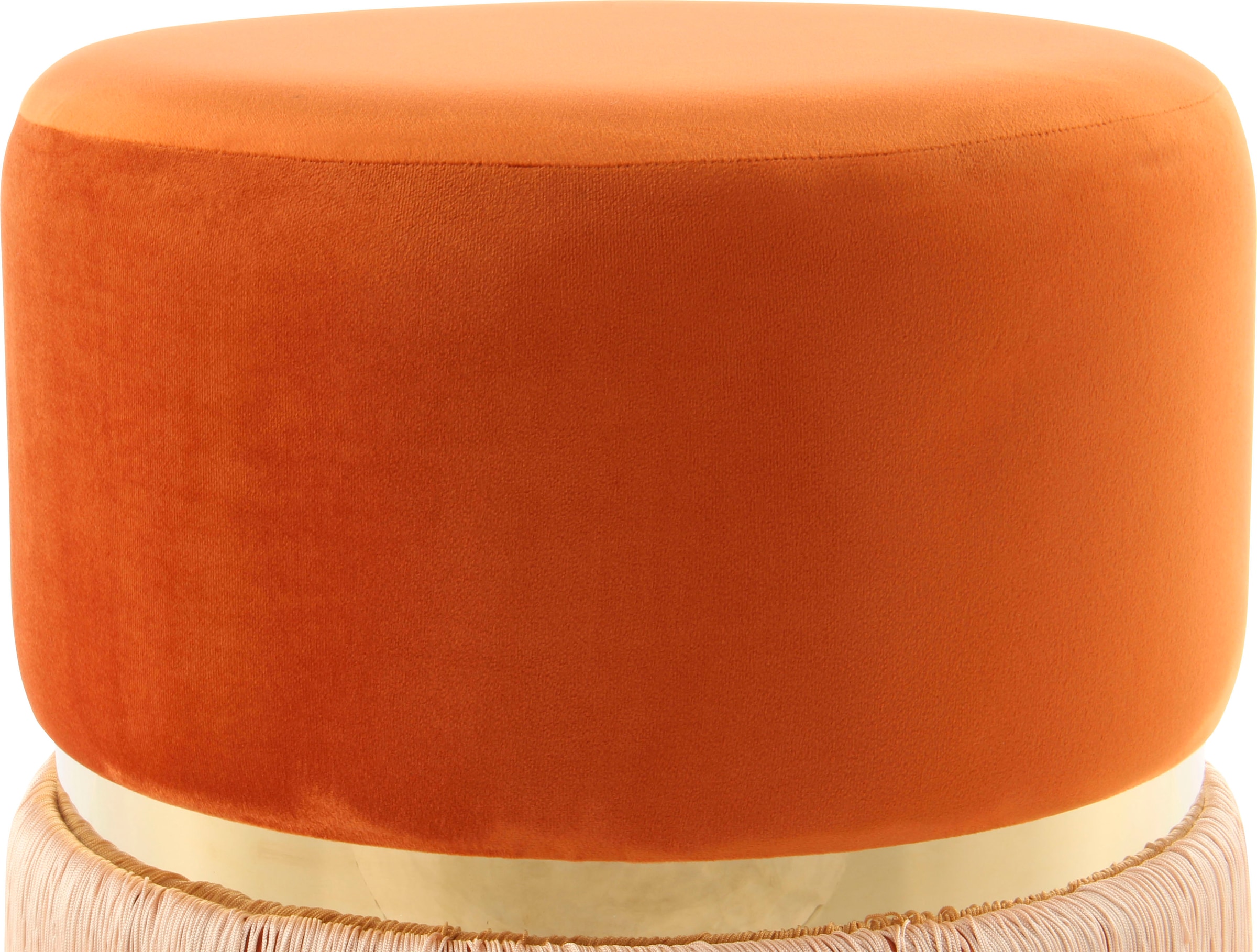 Kayoom Sitzhocker »Hocker Rebecca 825, Sitzpouf in runder Form,mit samtigem Bezug« 1 Stk. tlg. pflegeleicht, modern, vielseitig verwendbar, Sitzfläche gepolstert