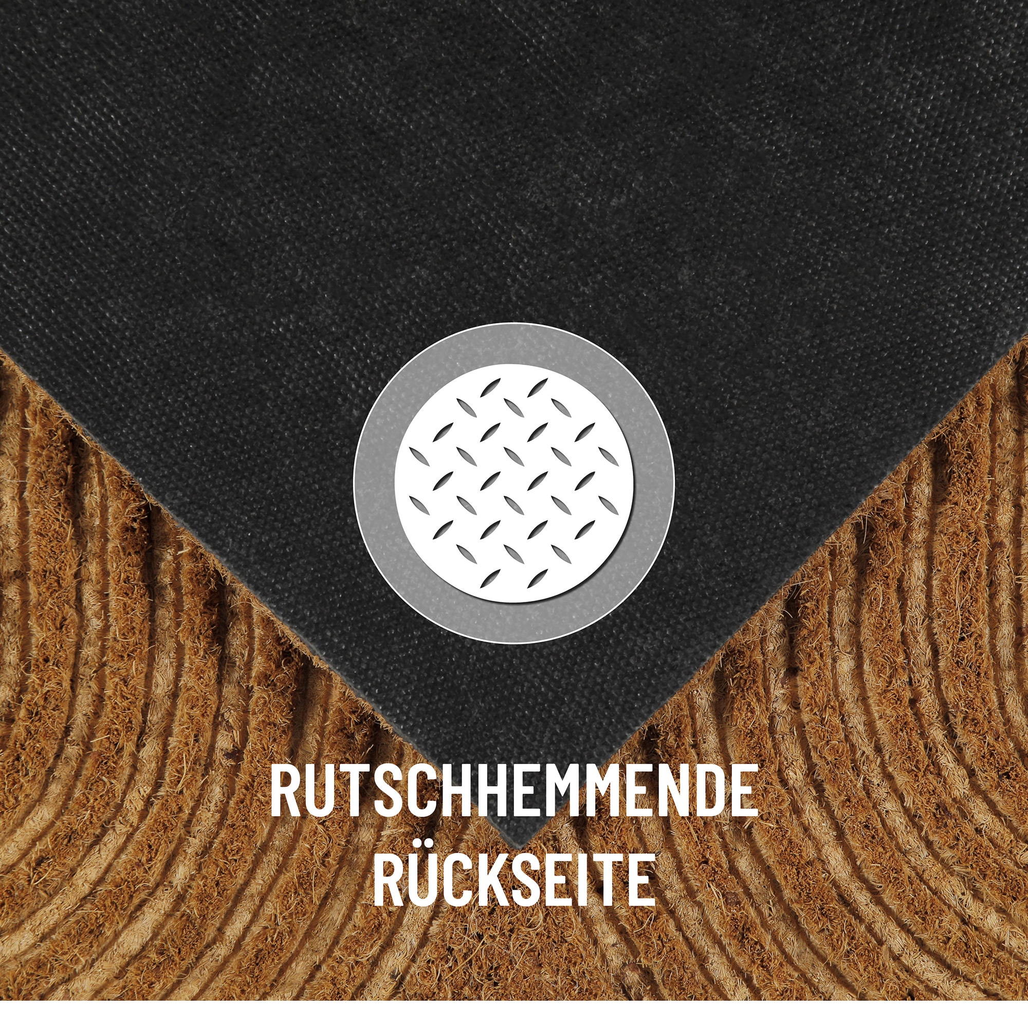 Wecon home Fussmatte »Retro Flow«, rechteckig, 14 mm Höhe, Kokos, pflegeleicht, rutschfest, Retro Design, Schmutzfangmatte