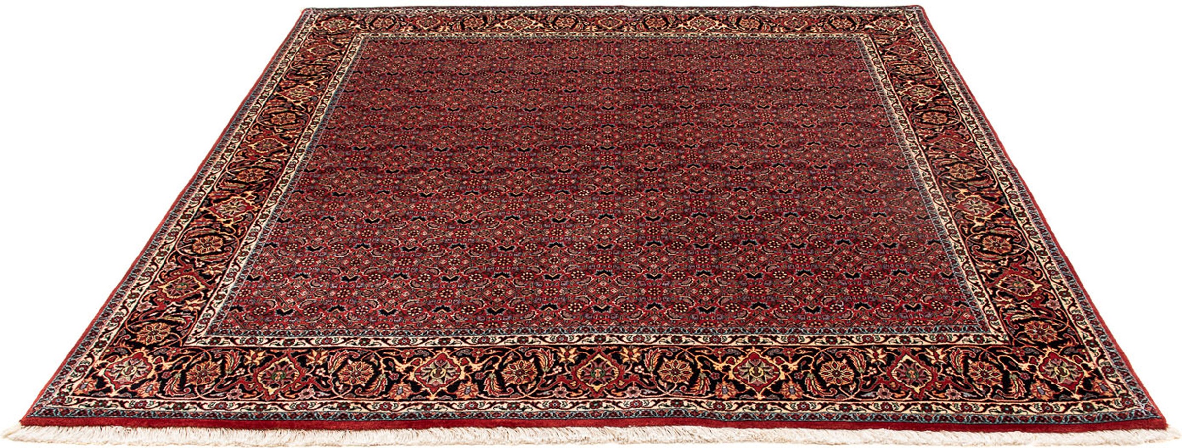 Image of morgenland Orientteppich »Perser - Bidjar quadratisch - 200 x 197 cm - dunkelrot«, quadratisch, 15 mm Höhe, Wohnzimmer, Handgeknüpft, Einzelstück mit Zertifikat bei Ackermann Versand Schweiz