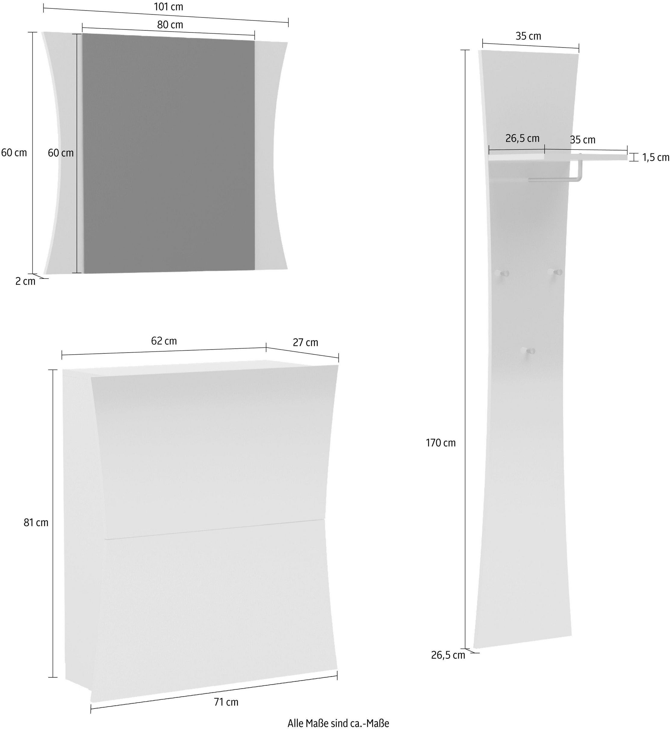 INOSIGN Garderoben-Set »Arco«, (Set, 3 St.)