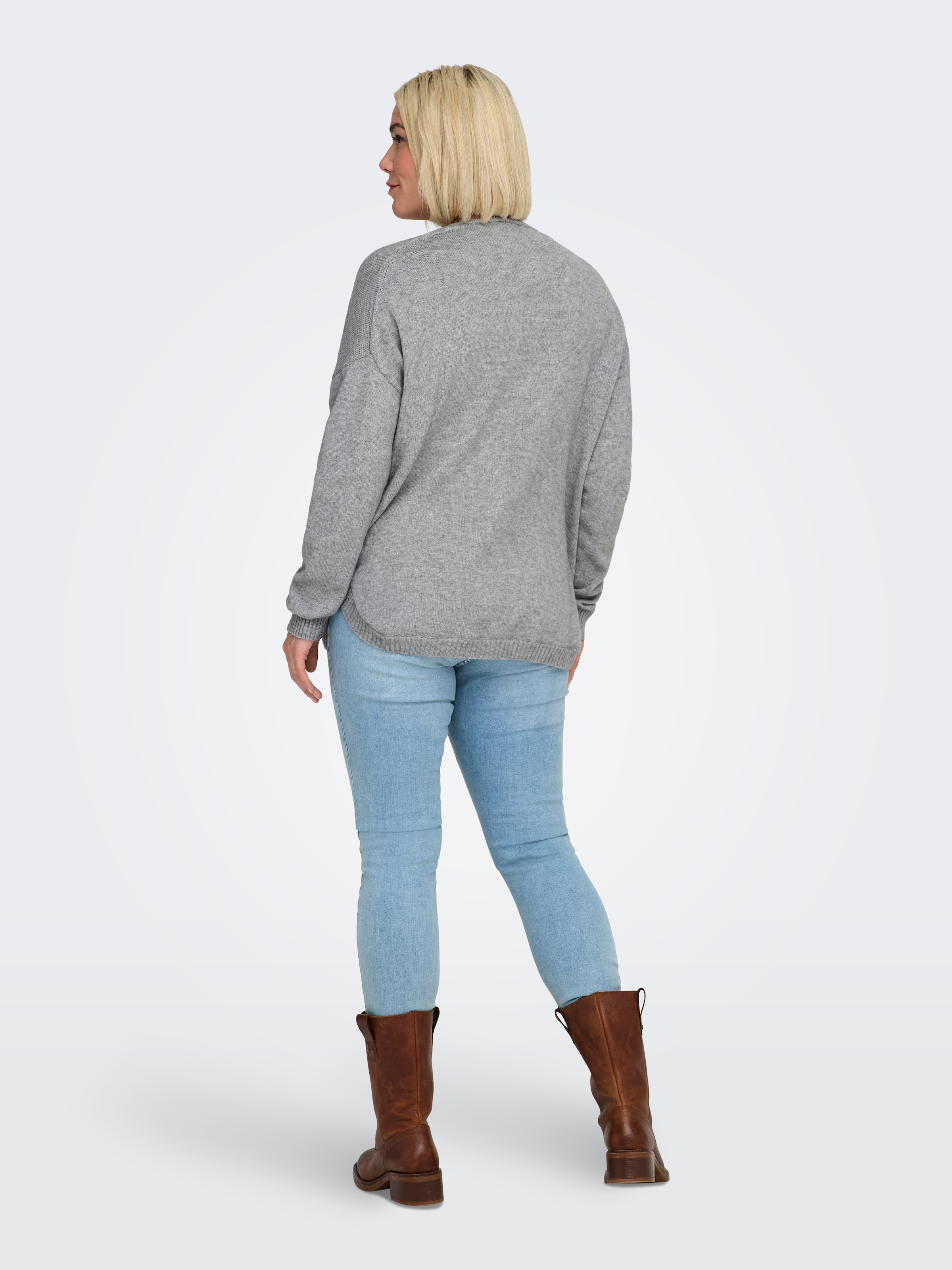 ONLY CARMAKOMA V-Ausschnitt-Pullover »CARMARGARETA LS PULLOVER KNT NOOS« Viskosemischung, regular fit