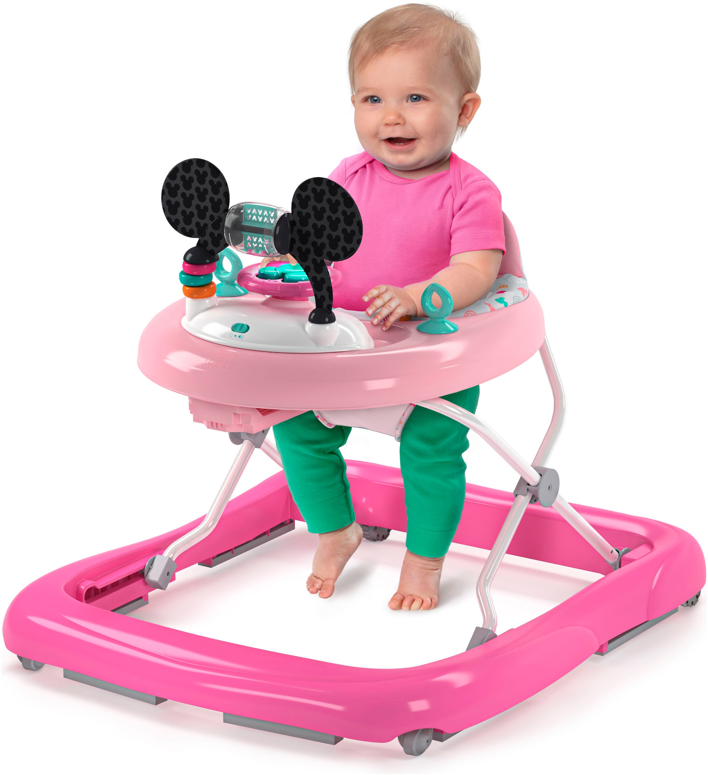 Bright Starts Trotteur »MINNIE MOUSE Tiny Trek™ Walker, Forever Besties™, 2-in-1 Walker« mit Licht und Sound
