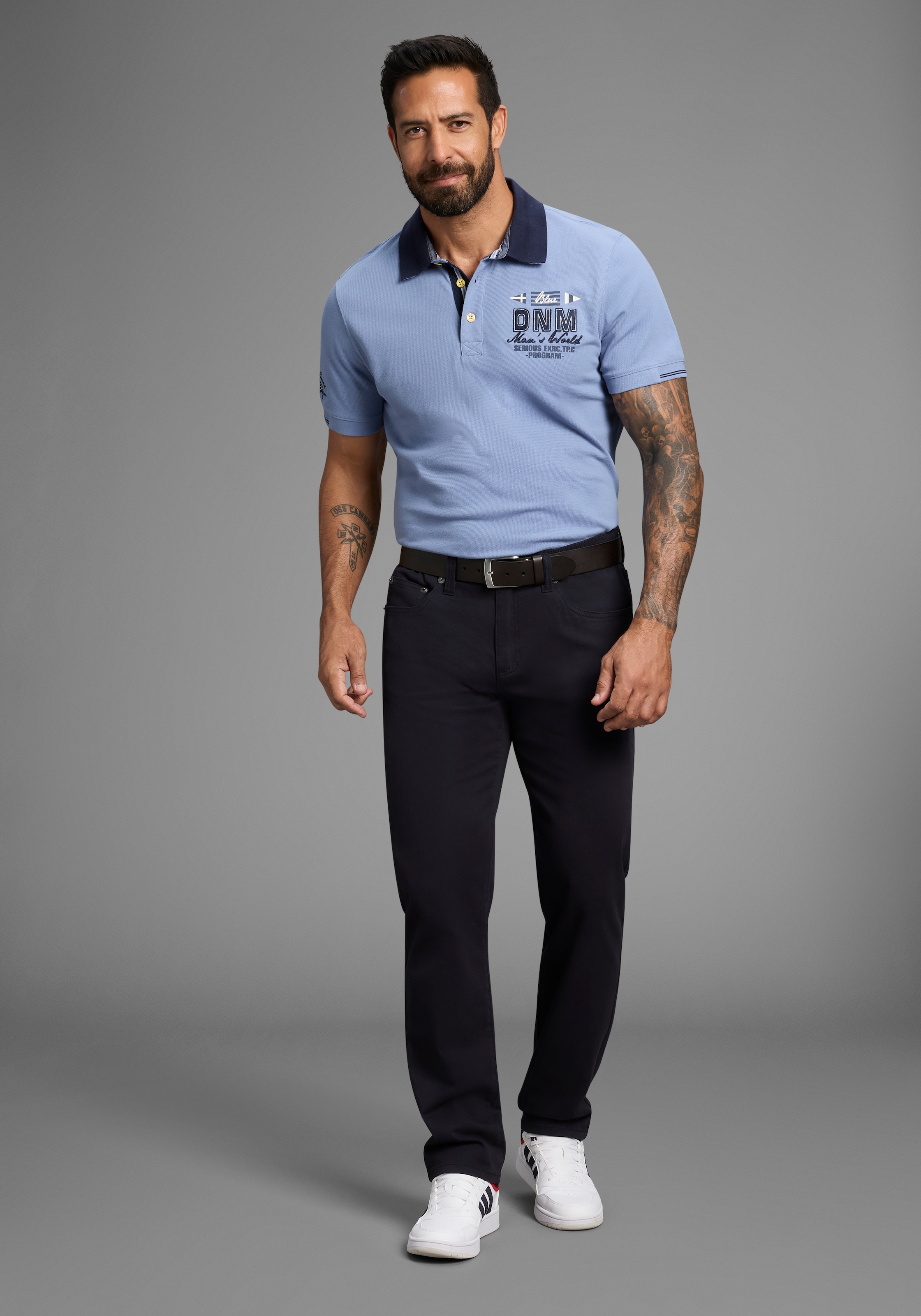 Man's World 5-Pocket-Hose, Stretchhose mit Dehnbund