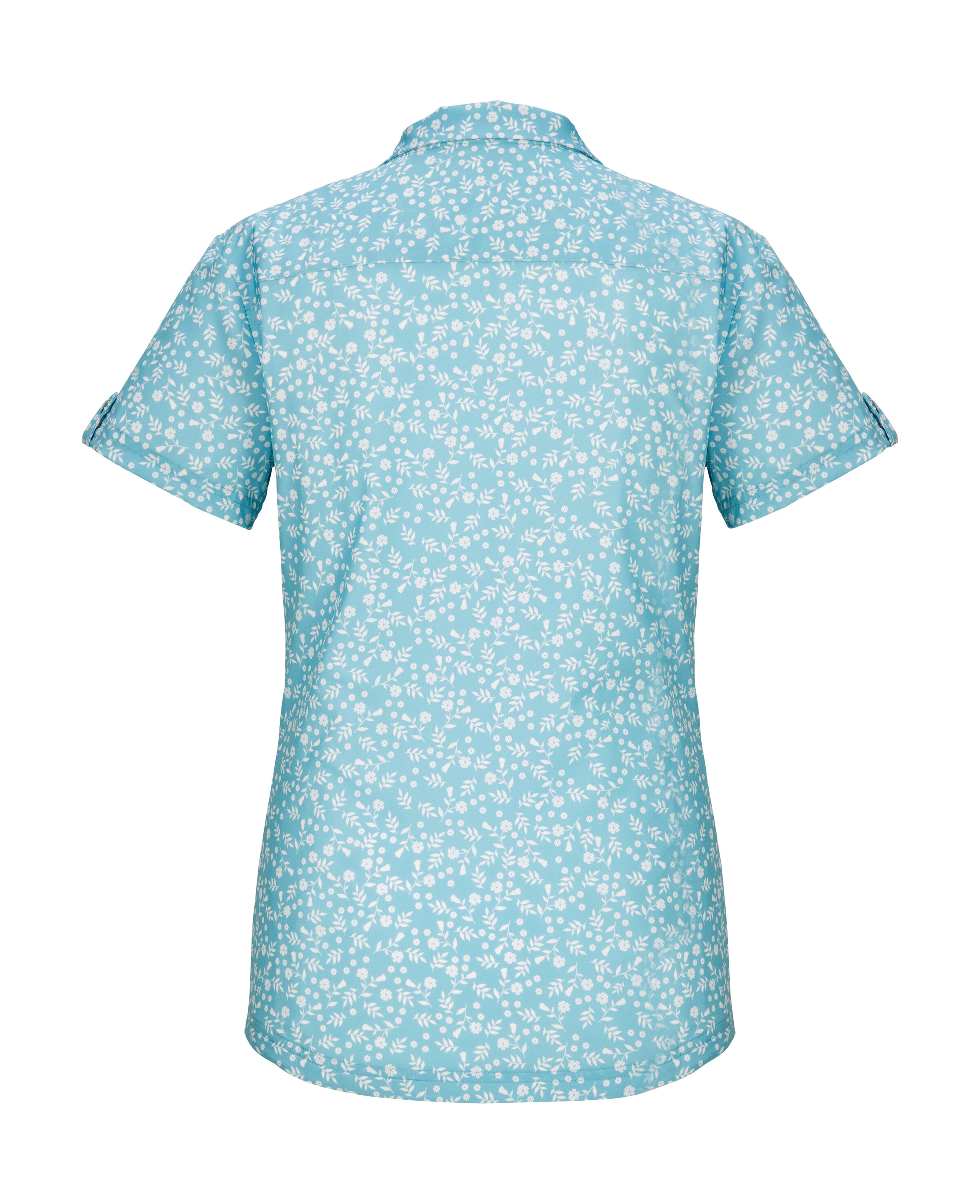 Killtec Funktionshemd »KOS 86 WMN WVN SHRT« Schnelltrocknende Damenbluse mit floralem Print und Zierriegeln