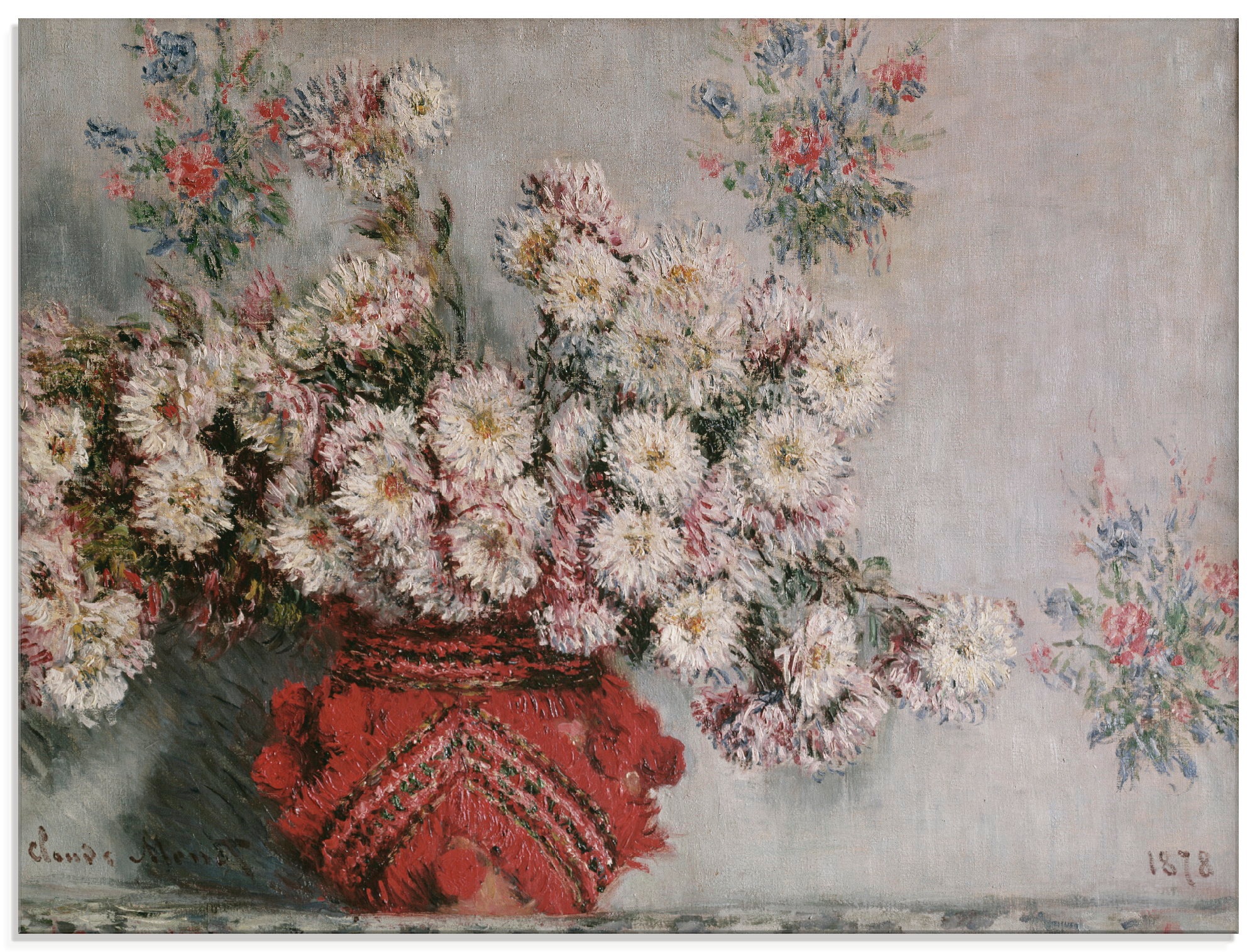 Image of Artland Glasbild »Chrysanthemen. 1878«, Arrangements, (1 St.) bei Ackermann Versand Schweiz