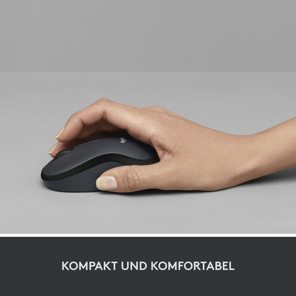 Logitech Maus »M220 SILENT Kabellose Maus, Für Links- & Rechtshänder«, RF Wireless