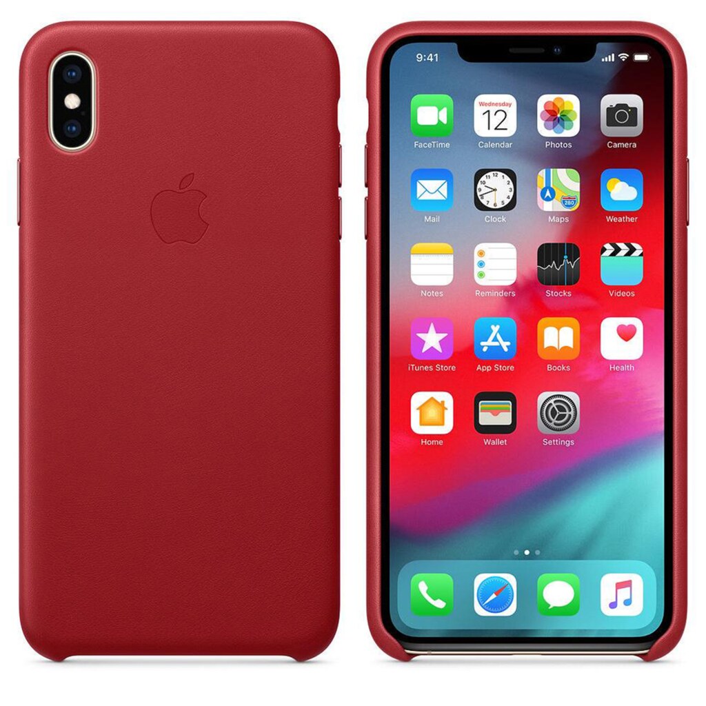 Apple Smartphone-Hülle »Apple iPhone XsM Leder Case Red«
