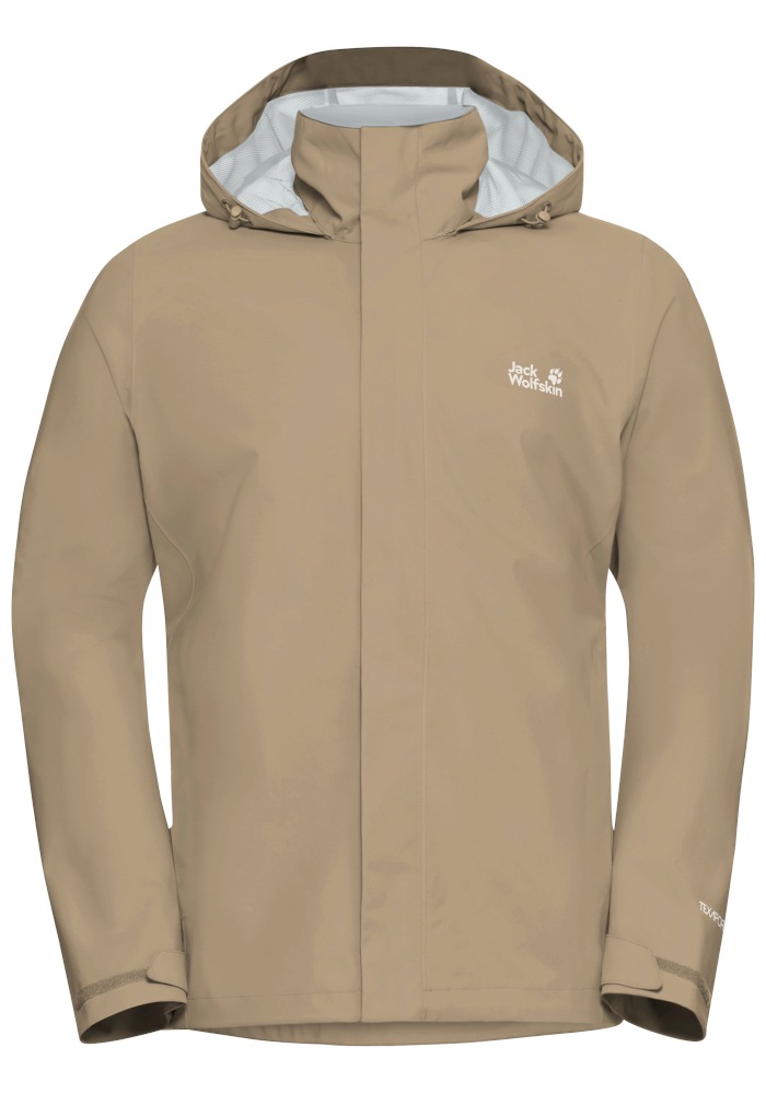 Jack Wolfskin Veste fonctionnelle »TRAILTIME 2L JKT M« avec capuche avec capuche rangée dans le col, imperméable, coupe-vent