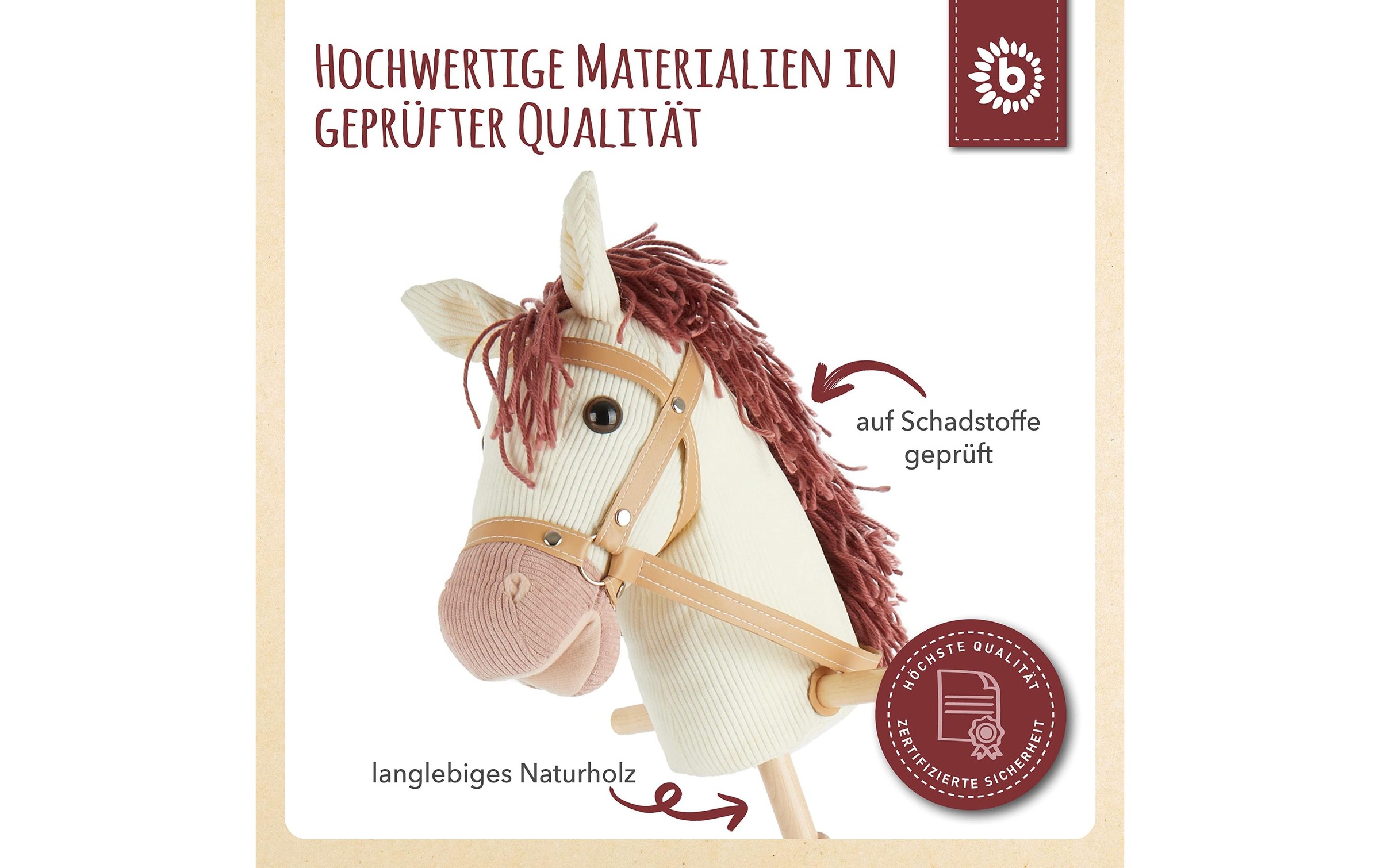BIECO Steckenpferd »Ginger«, Holzart: Pinie (China)