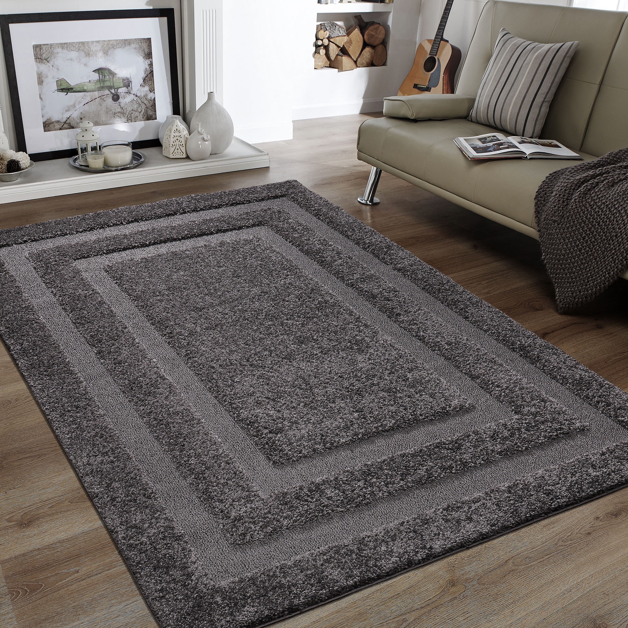 Image of Sanat Hochflor-Teppich "Luxus 3500" rechteckig 30 mm Höhe robuster Langflor, weich, Wohnzimmer, Schlafzimmer