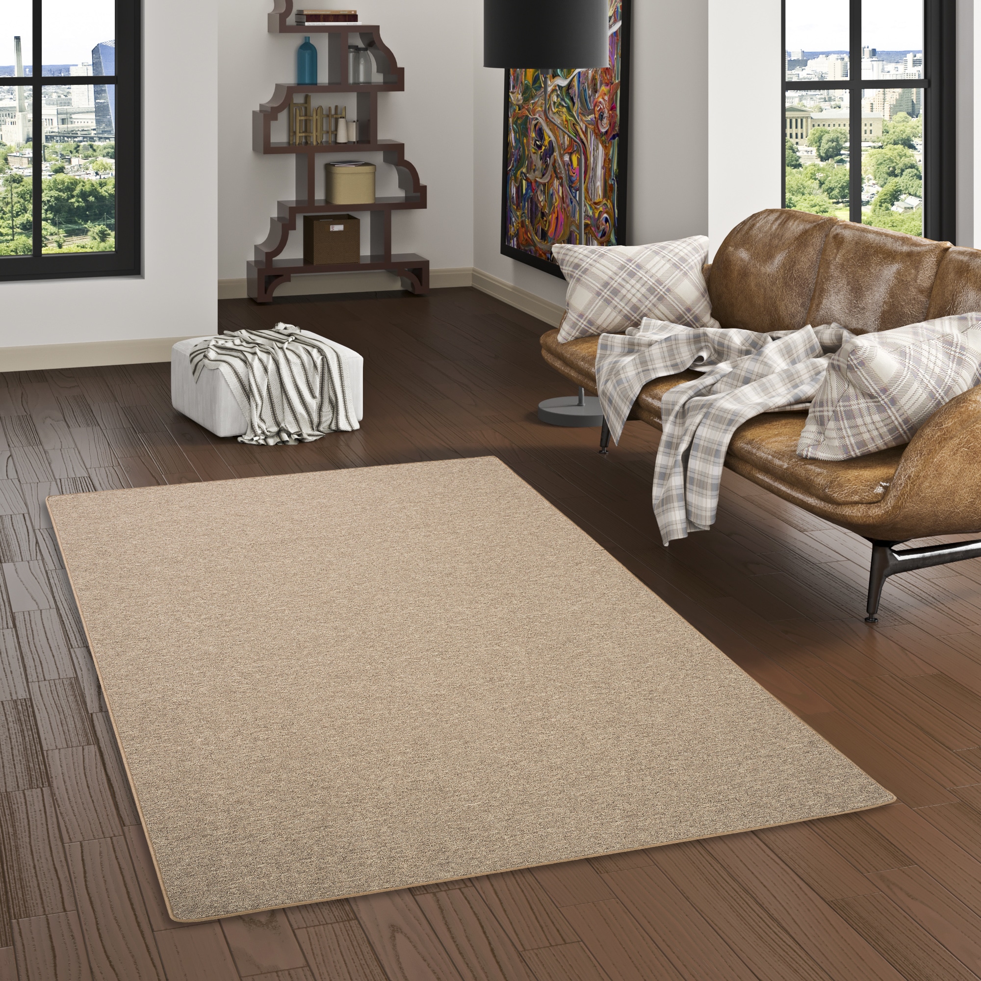 my home Teppich »Fortis, Schlinge, Made in Netherlands«, rechteckig, 5 mm Höhe, Uni Farben, gekettelt, auch als Läufer, strapazierfähig, Wohnzimmer