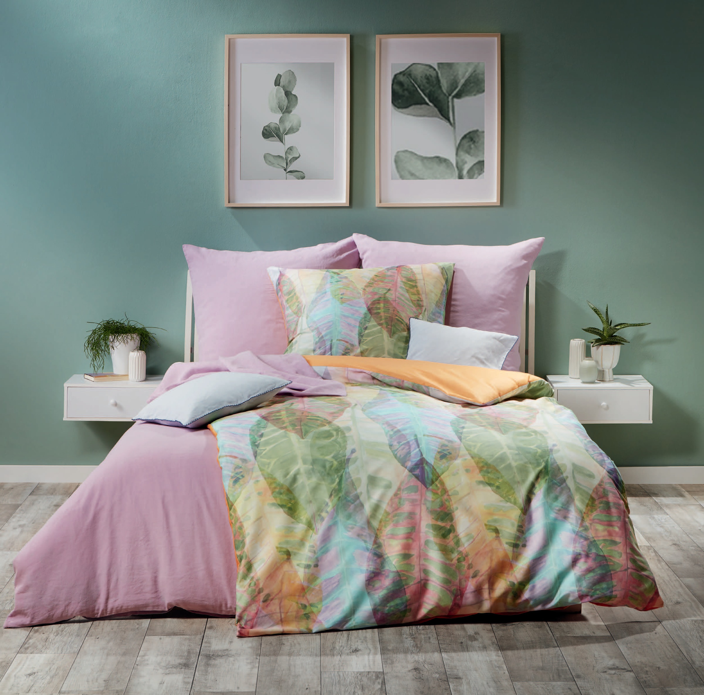 Image of fleuresse Wendebettwäsche »Bed Art S«, (2 tlg.), mit Blättern bei Ackermann Versand Schweiz