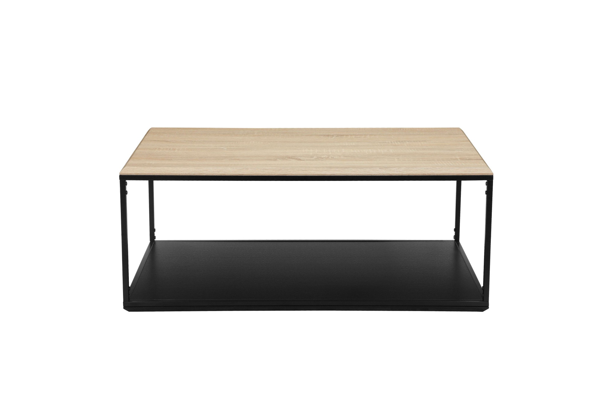 Image of GOODproduct Couchtisch "Nathan" pulverlakiertes Gestell mit Tischplatte in Eichenoptik