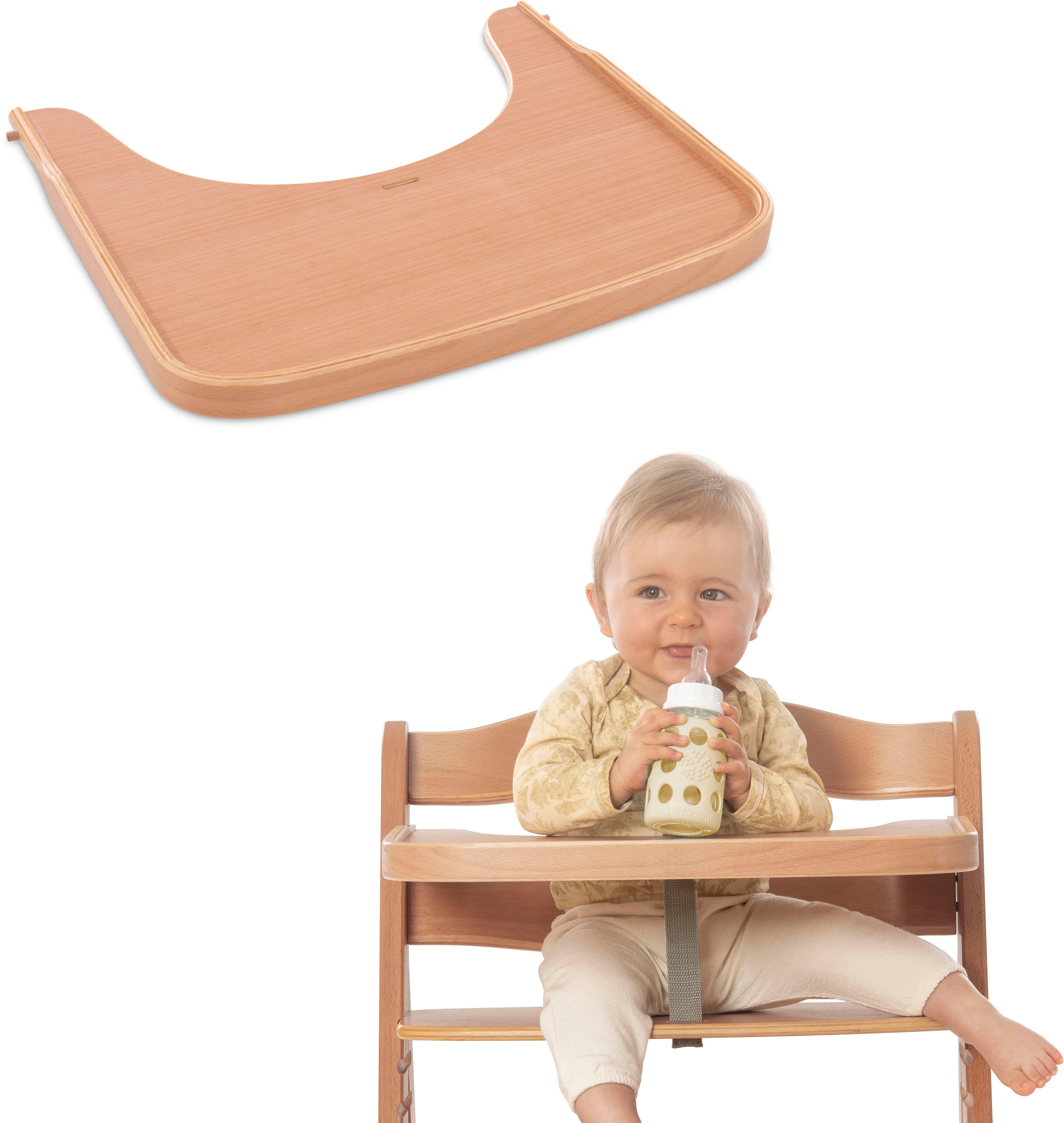 Hauck Plateau de chaise haute »Alpha Wooden Tray Essbrett, natur« für Hochstühle Alpha+ und Alpha+ Select