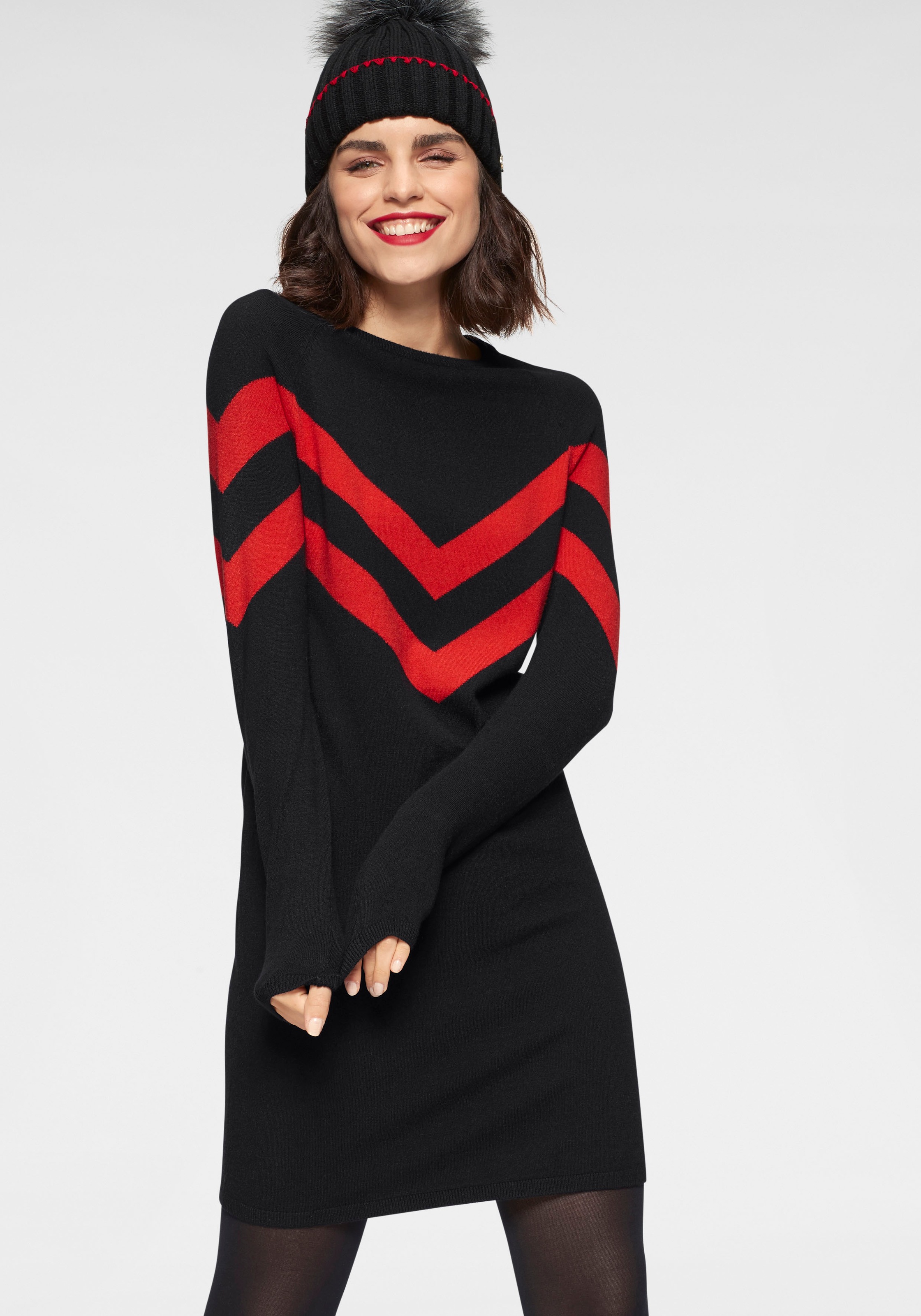 Image of Tamaris Strickkleid, mit Streifen-Muster bei Ackermann Versand Schweiz