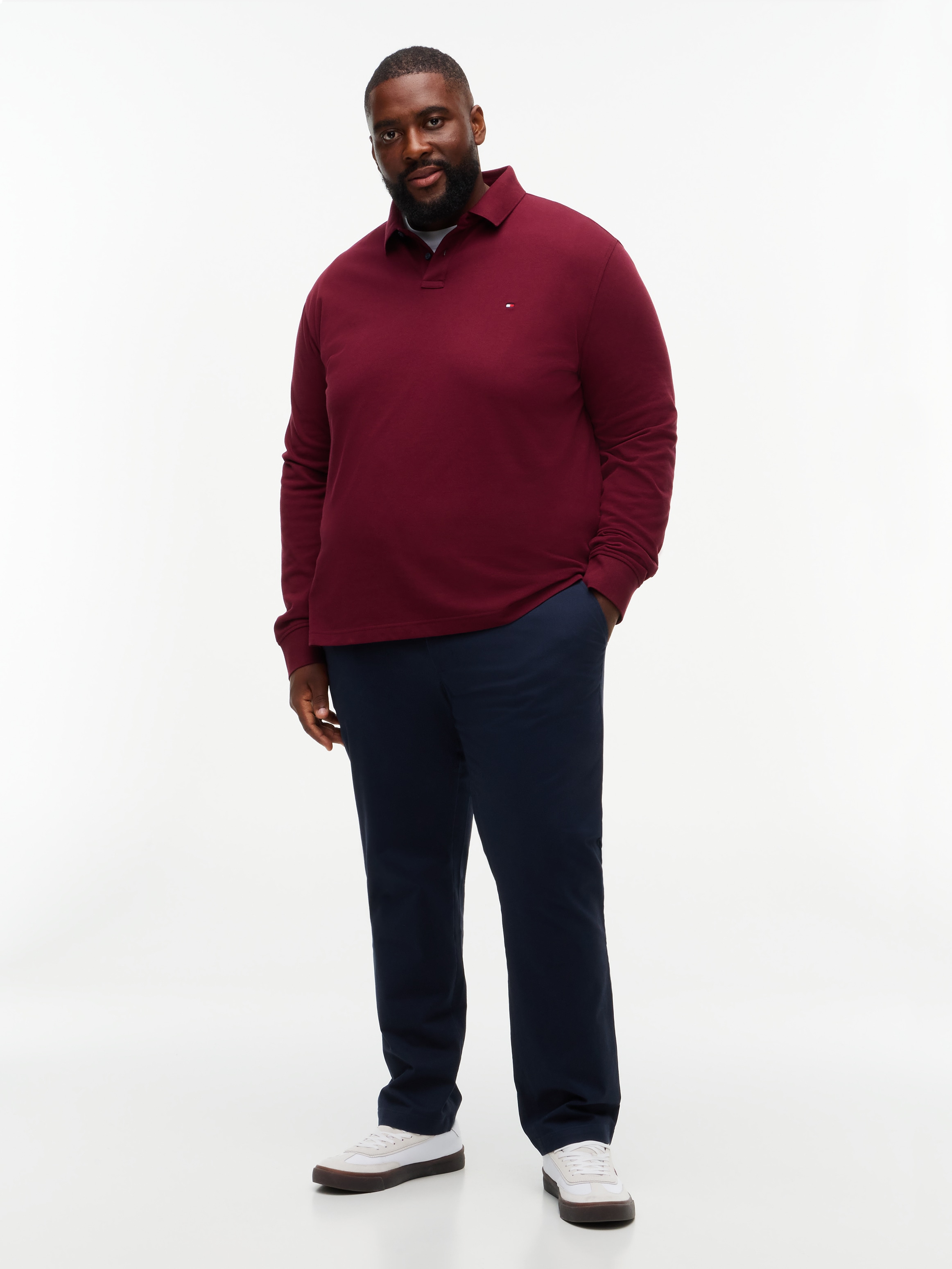 Tommy Hilfiger Big & Tall Polo à manches longues »BT-1985 REGULAR LONGSLEEVE« Grosse Grössen, Stretch-Pique