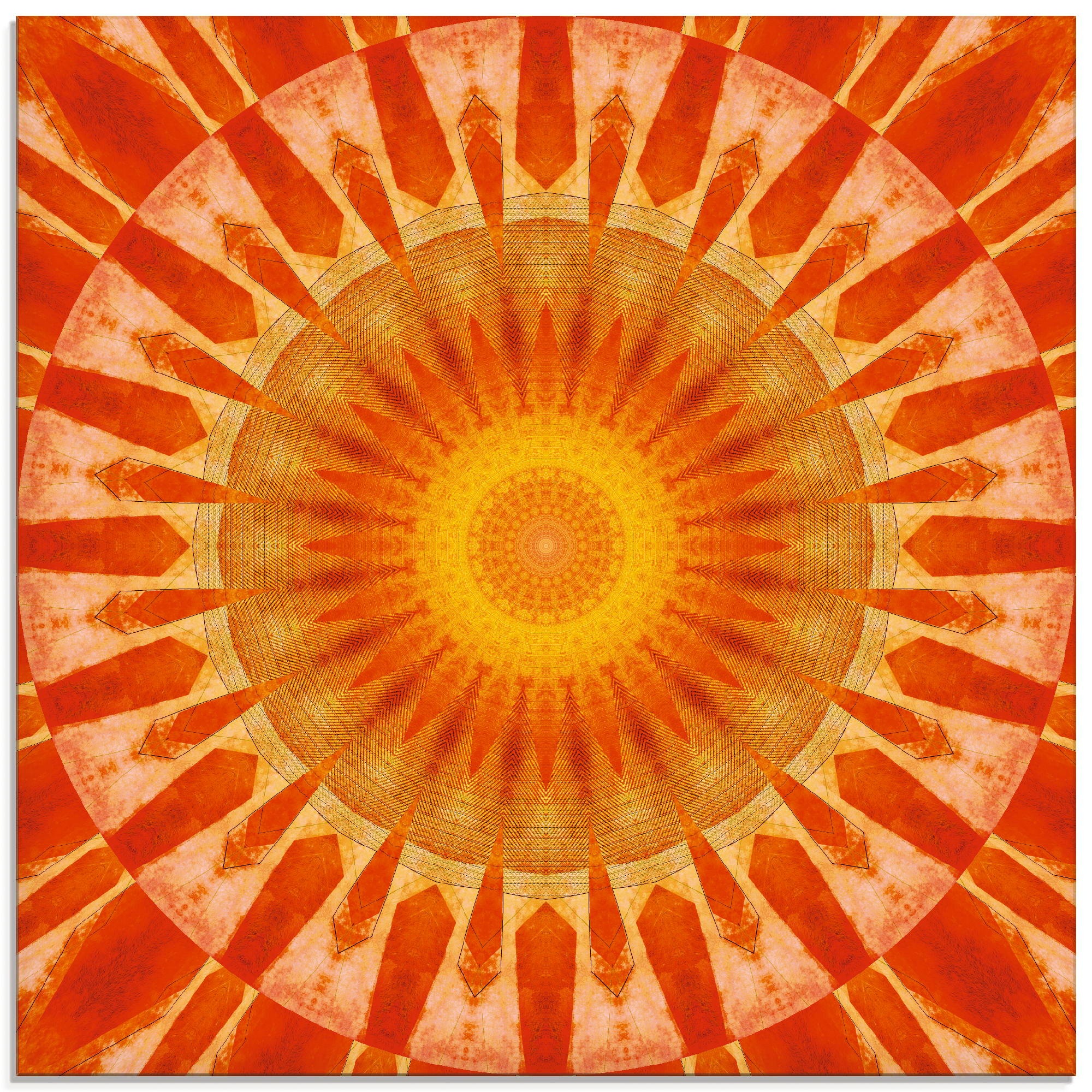 Image of Artland Glasbild »Mandala Sonnenuntergang«, klassische Fantasie, (1 St.) bei Ackermann Versand Schweiz
