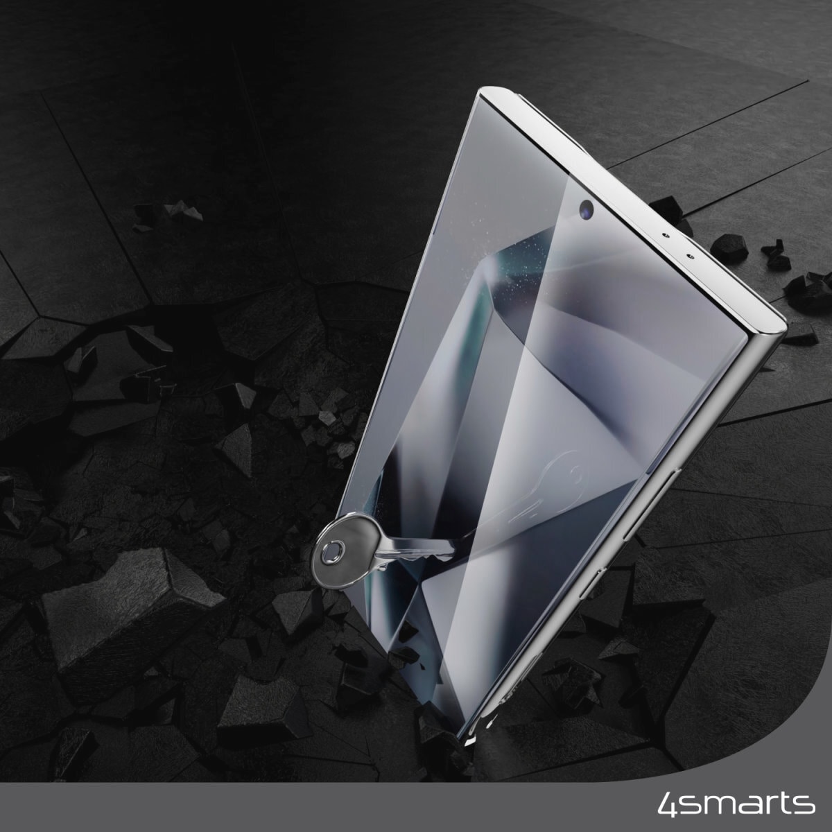 4smarts Displayschutzglas »Second Glass Screen Protector«, für Samsung Galaxy S25 Ultra, Displayschutzfolie, Schutzfolie, Bildschirmschutz, kratz- & stossfest