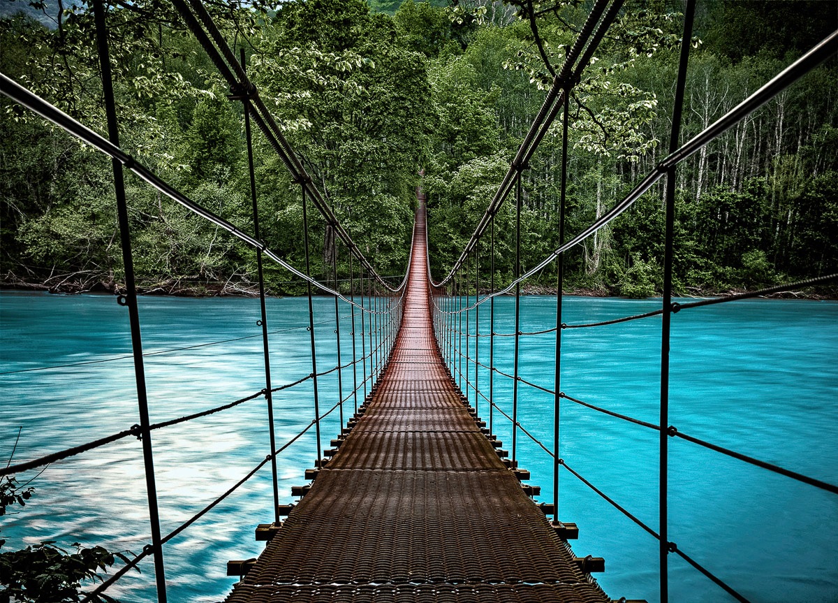 Image of Papermoon Fototapete »Hängebrücke«, Vliestapete, hochwertiger Digitaldruck, inklusive Kleister bei Ackermann Versand Schweiz