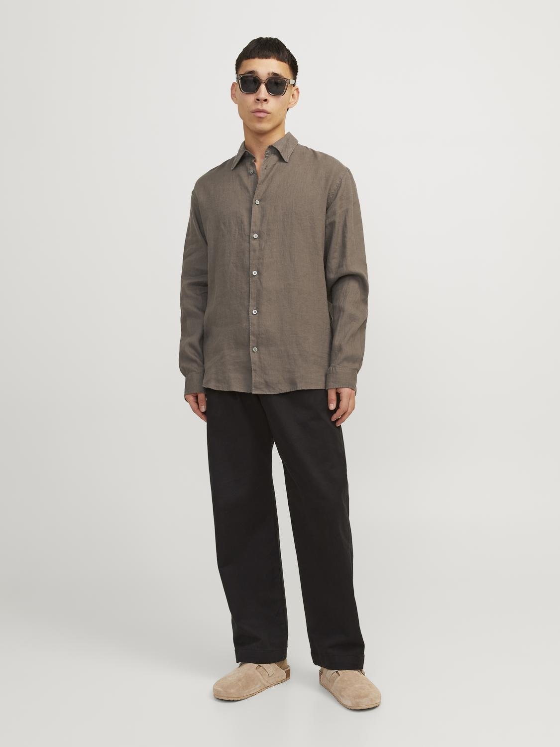 Jack & Jones Langarmhemd »JPRCCLAWRENCE LINEN SHIRT L/S SN«