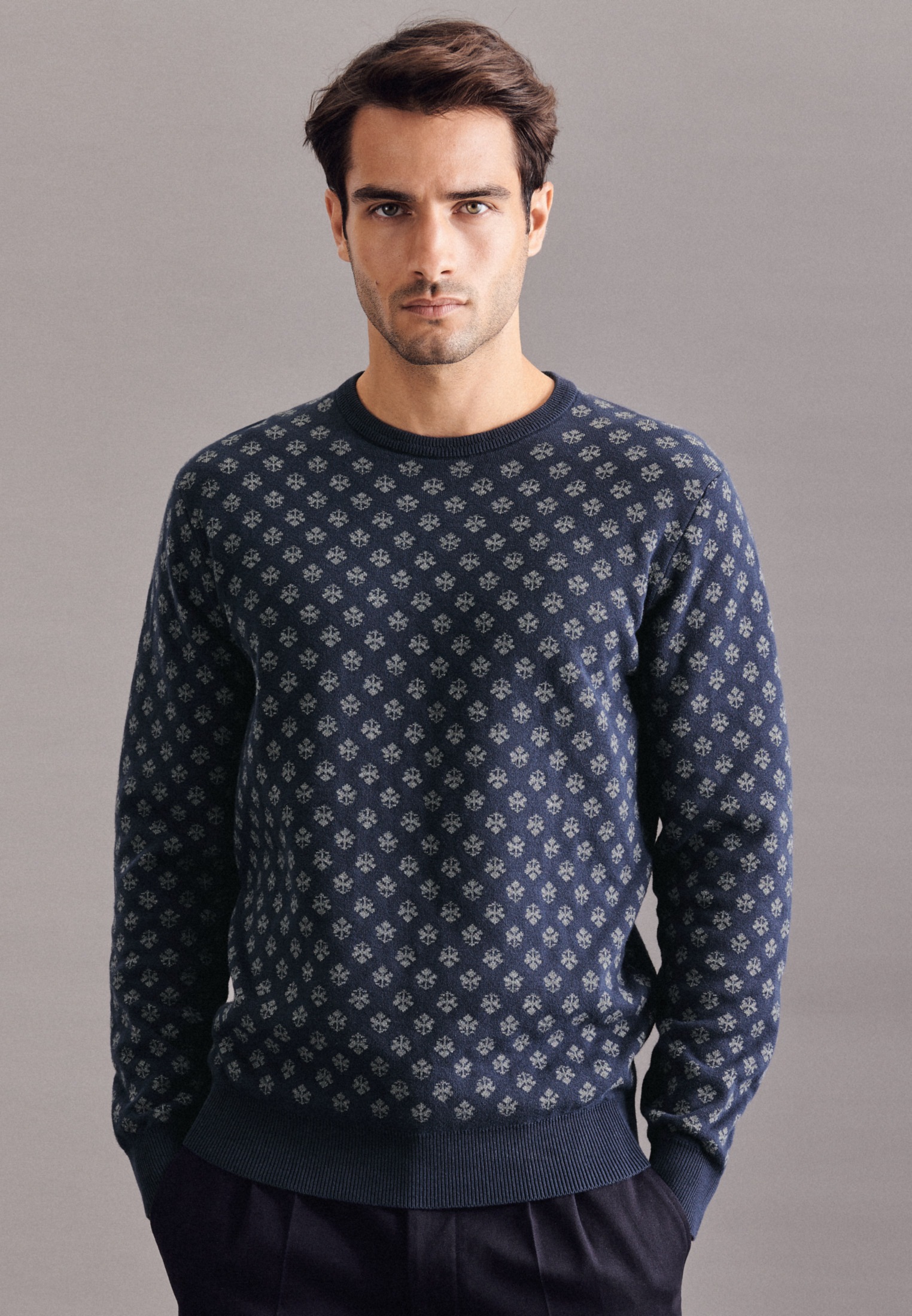 Image of seidensticker Rundhalspullover »Schwarze Rose«, Langarm Rundhals Druck bei Ackermann Versand Schweiz