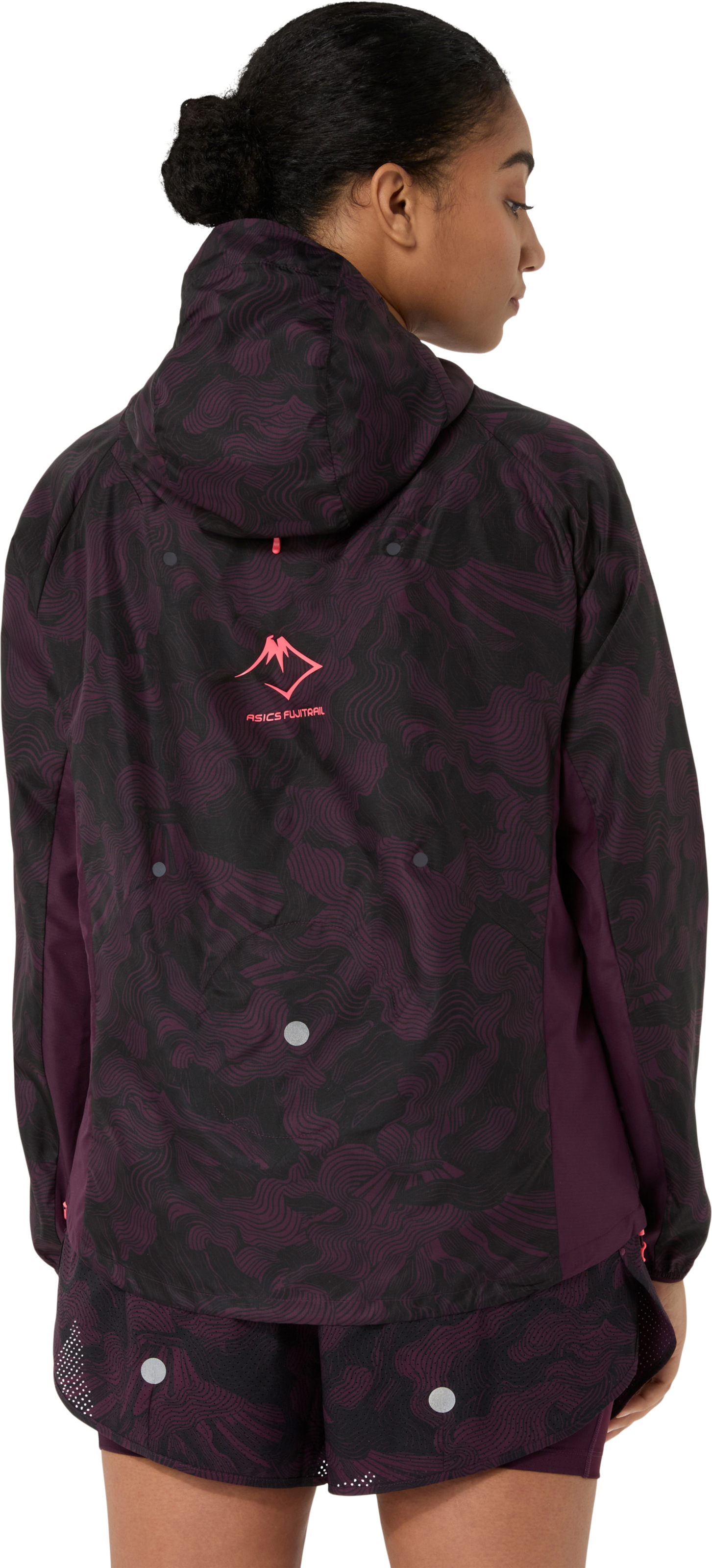 Asics Veste de course à pied »FUJITRAIL PACKABLE JACKET« coupe-vent et imperméable, se range de manière compacte dans la poche arrière