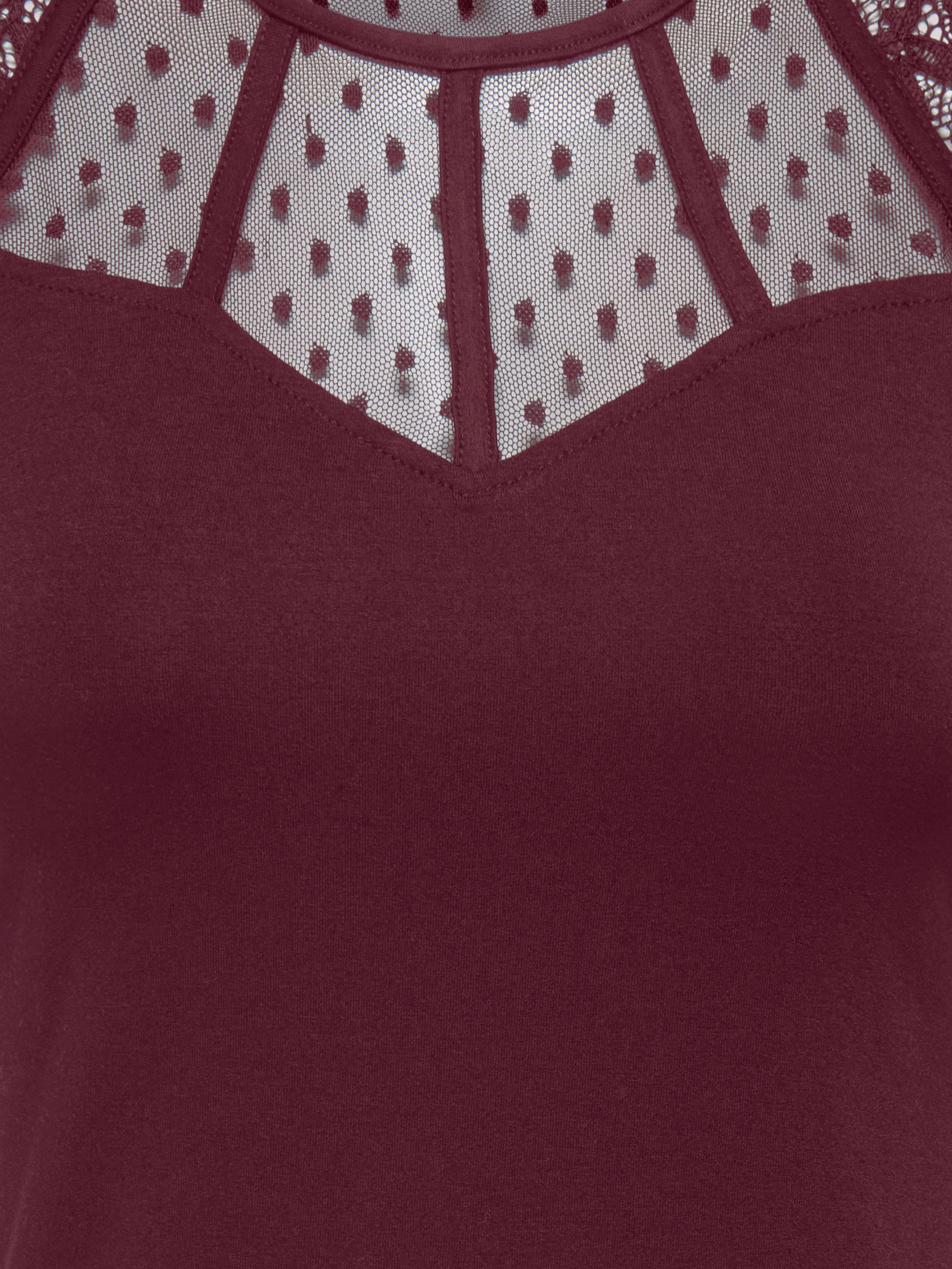ONLY Chemise en dentelle »ONLEMILIE S/L DETAIL TOP CS JRS« Viskosemischung, regular fit