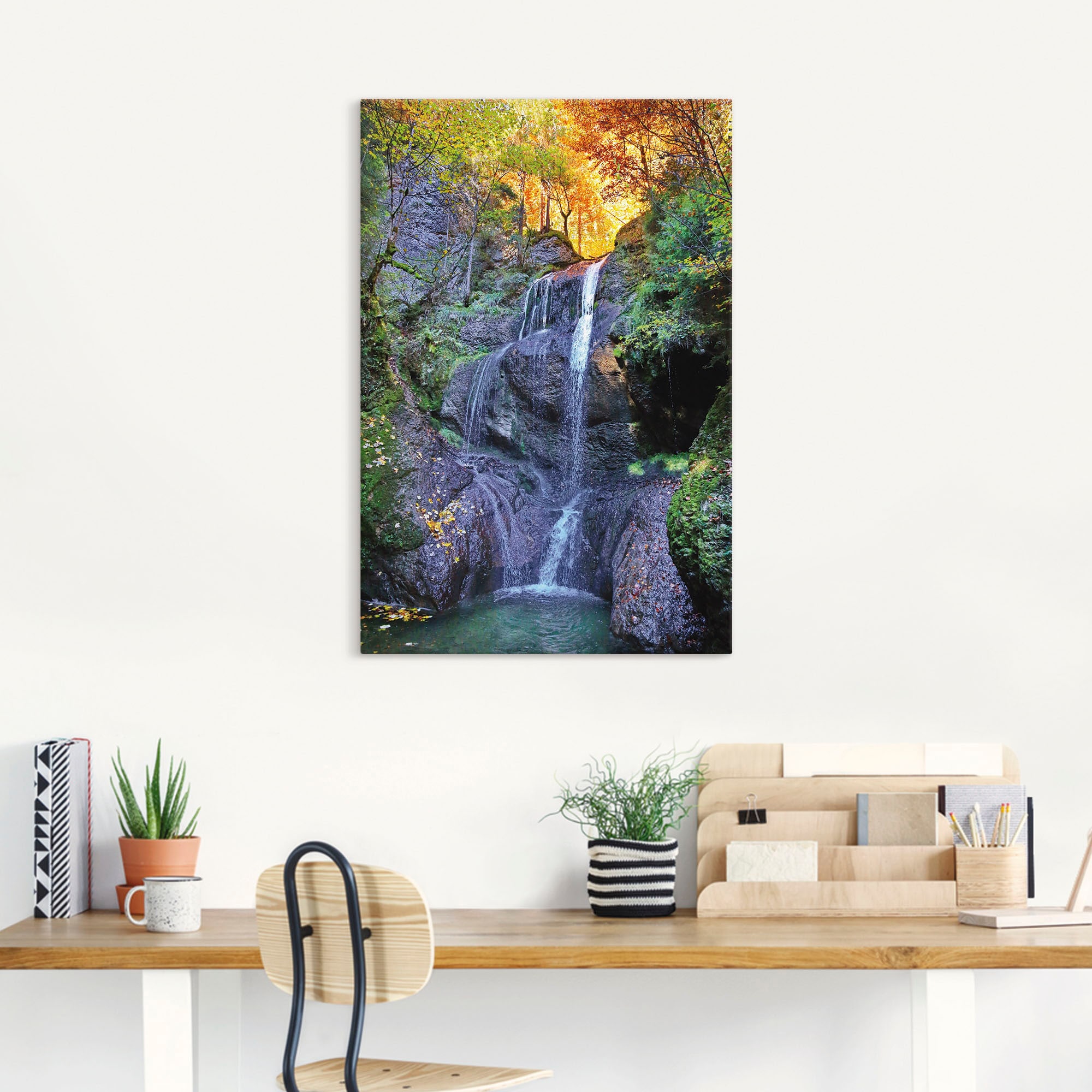 Artland Wandbild »Niedersonthofener Wasserfall im Allgäu«, Wasserfallbilder, (1 St.), als Leinwandbild, Poster in verschied. Grössen