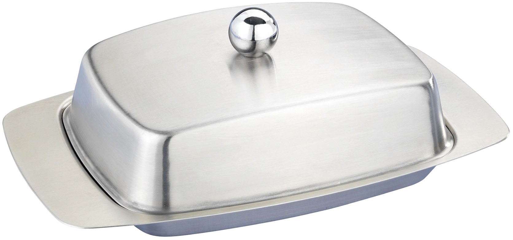 Maximex Butterdose »Edelstahl«, (1 tlg.), Butterbehälter für 250 g Butter zum Servieren, spülmaschinengeeignet