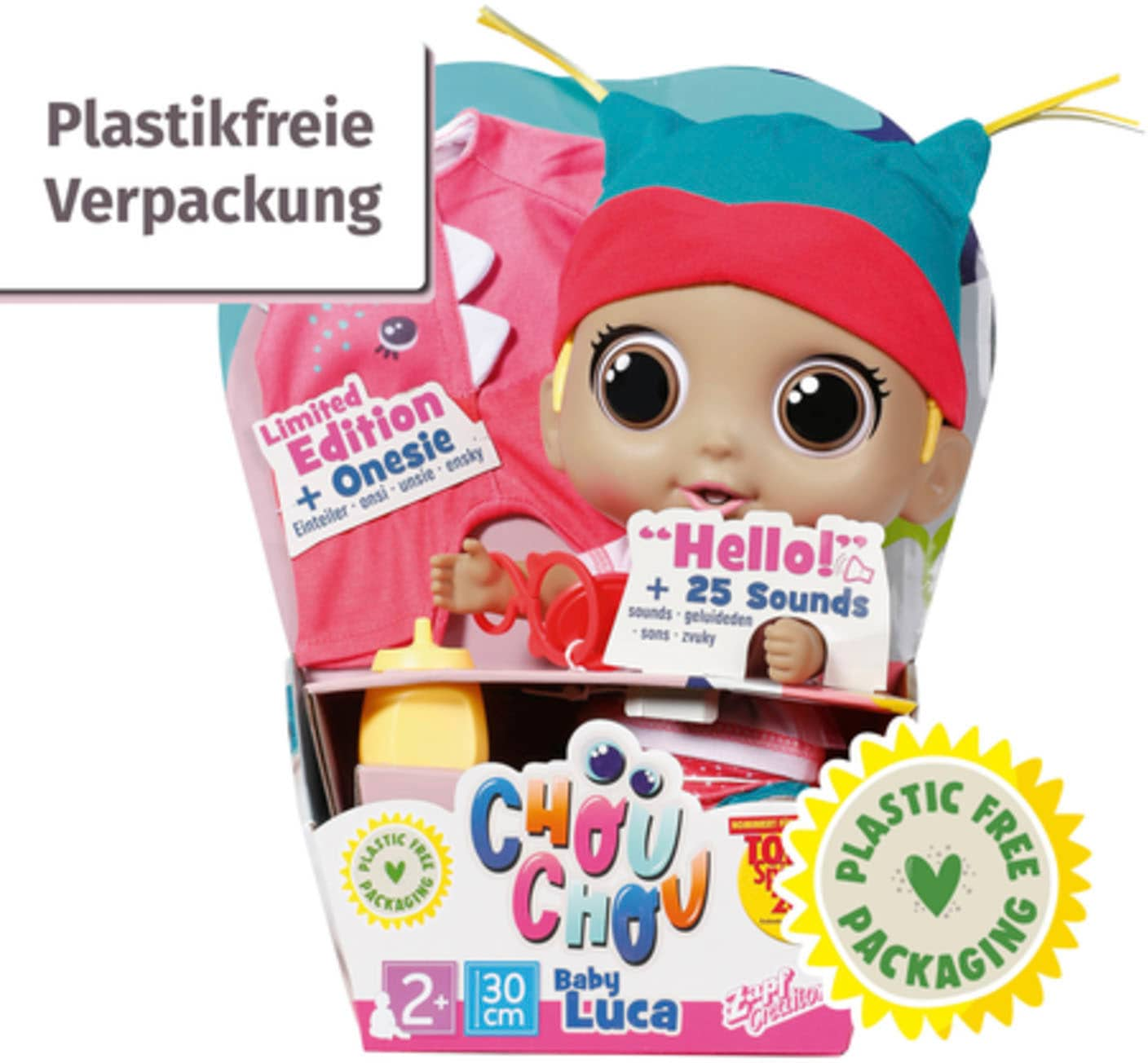 Zapf Creation® Babypuppe »Chou Chou Baby, Blond«, mit Soundeffekten und limitiertem Schlafanzug