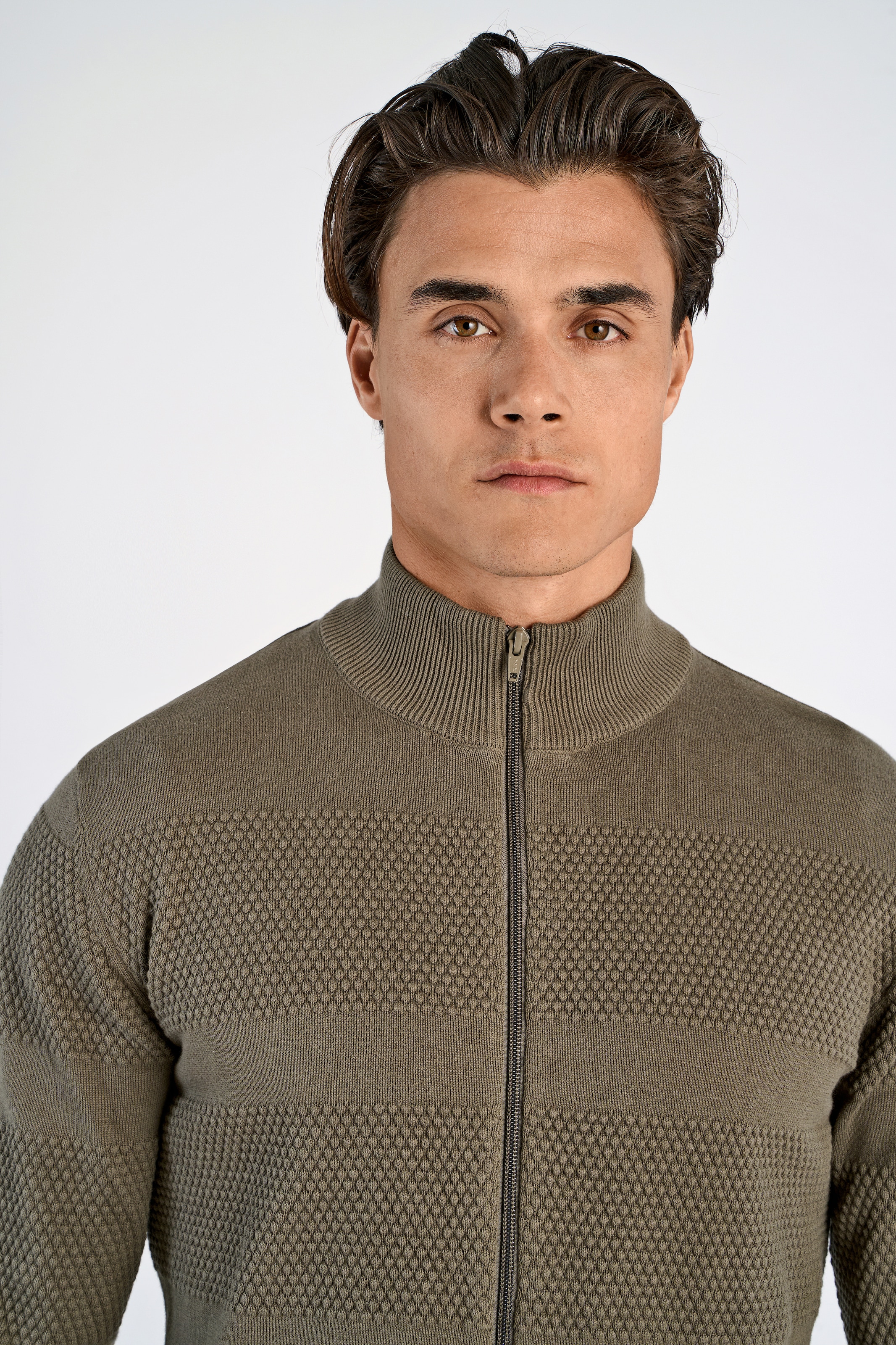 LINDBERGH Veste en tricot mit Stehkragen und Reissverschluss