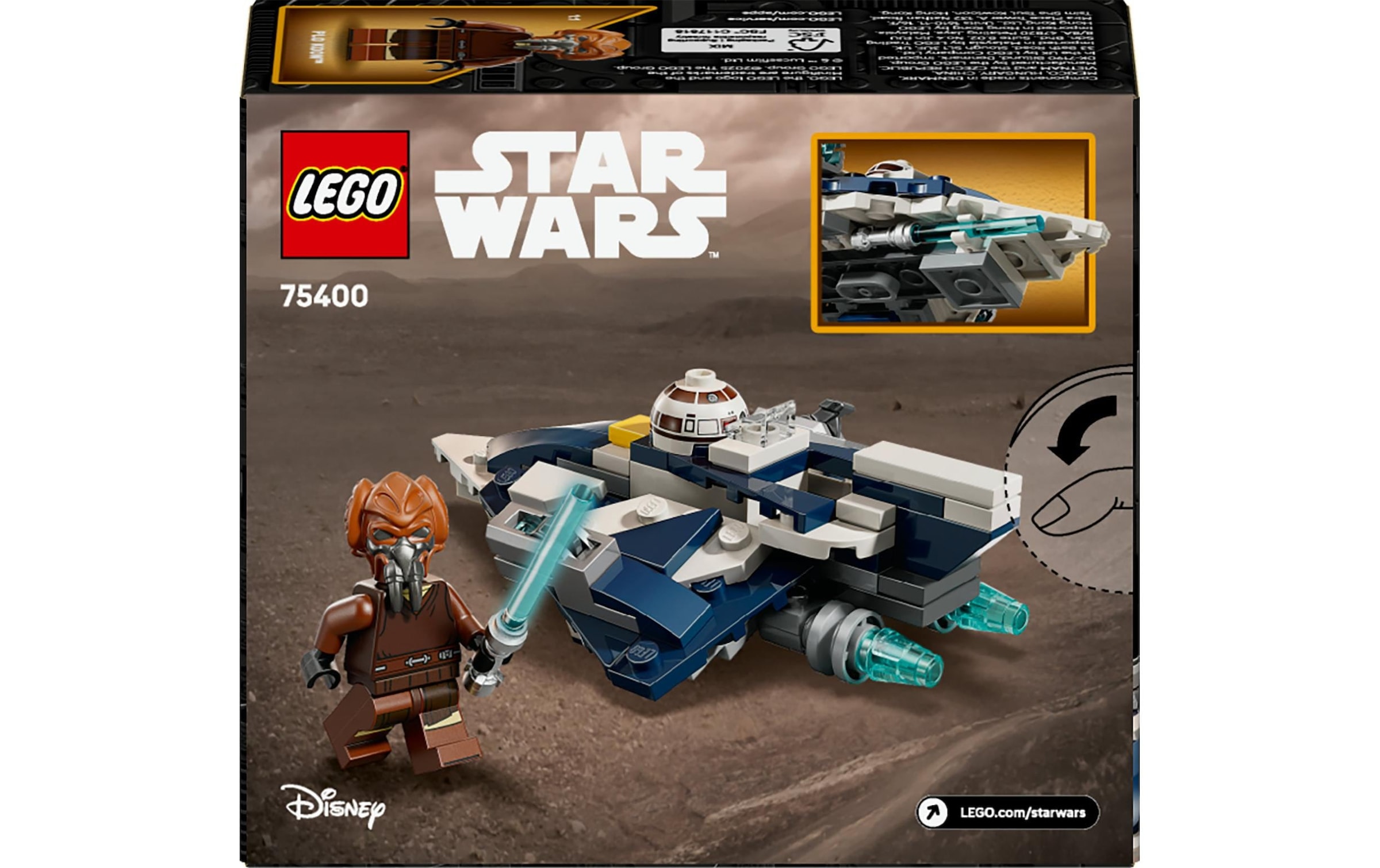 LEGO® Spielbausteine »Star Wars Plo Koons Jedi Starfighter Microfighter 75400«, (89 St.)