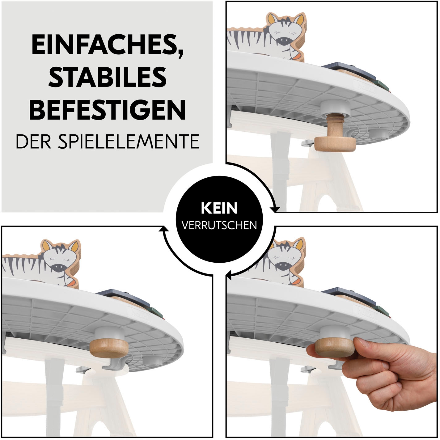 Hauck Plateau de chaise haute »Arketa Play Tray, White«