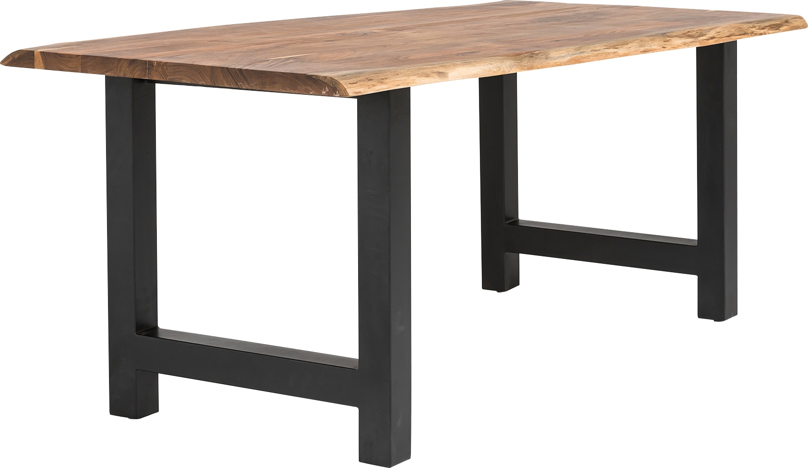 SalesFever Ensemble de salle à manger »Esszimmerausstattung aus Holz und Metall« Set, 5 cuis tlg. 5-teiliges Set aus doppelt gewachstem Massivholz