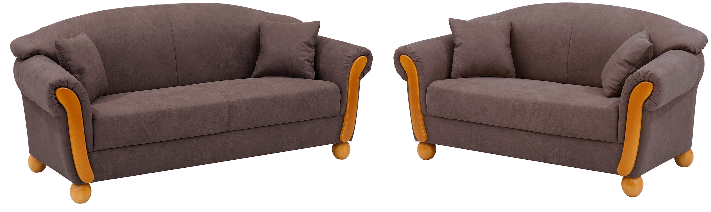 Image of Home affaire 3-Sitzer "Milano und 2-Sitzer Set. Federkern, bequem, zeitlos" 2-Sitzer und 3-Sitzer, incl. Zierkissen