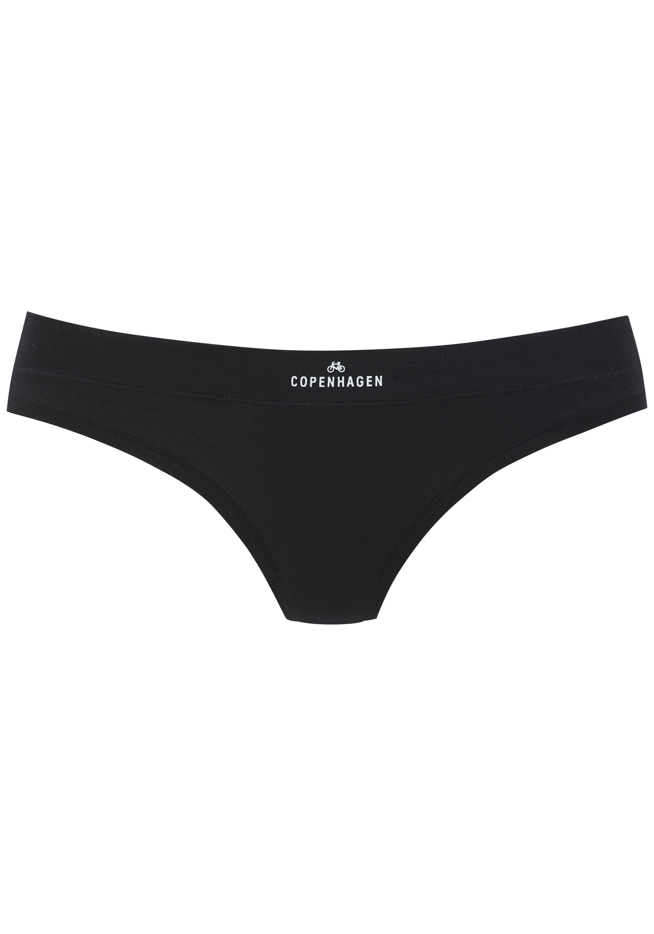 Copenhagen Studios String »mit Logodruck am Bund«, (3er-Pack), aus softer Bio-Baumwollqualität