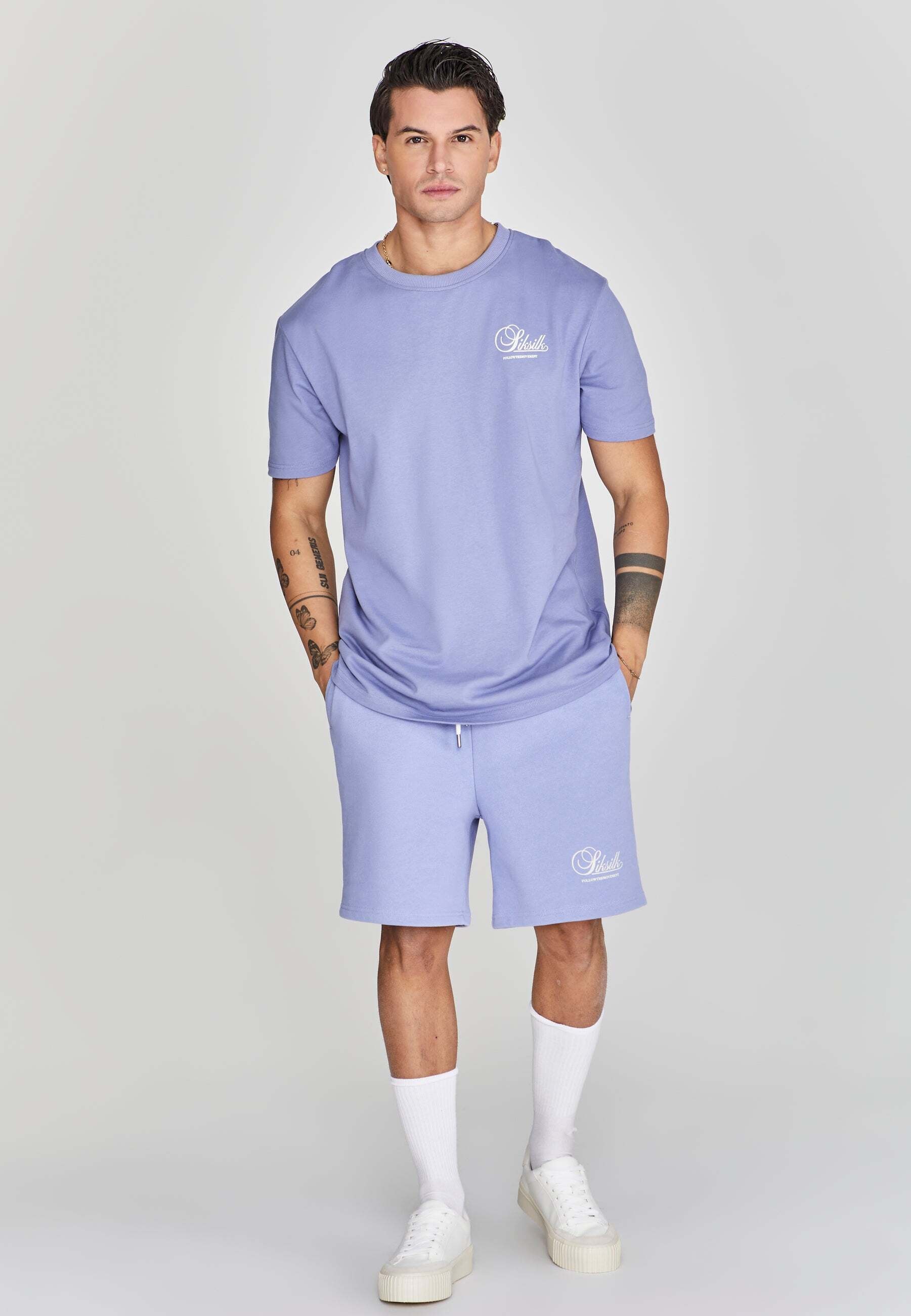 Siksilk Sweatshorts »Siksilk Sweatshorts Logo Shorts in Purple«