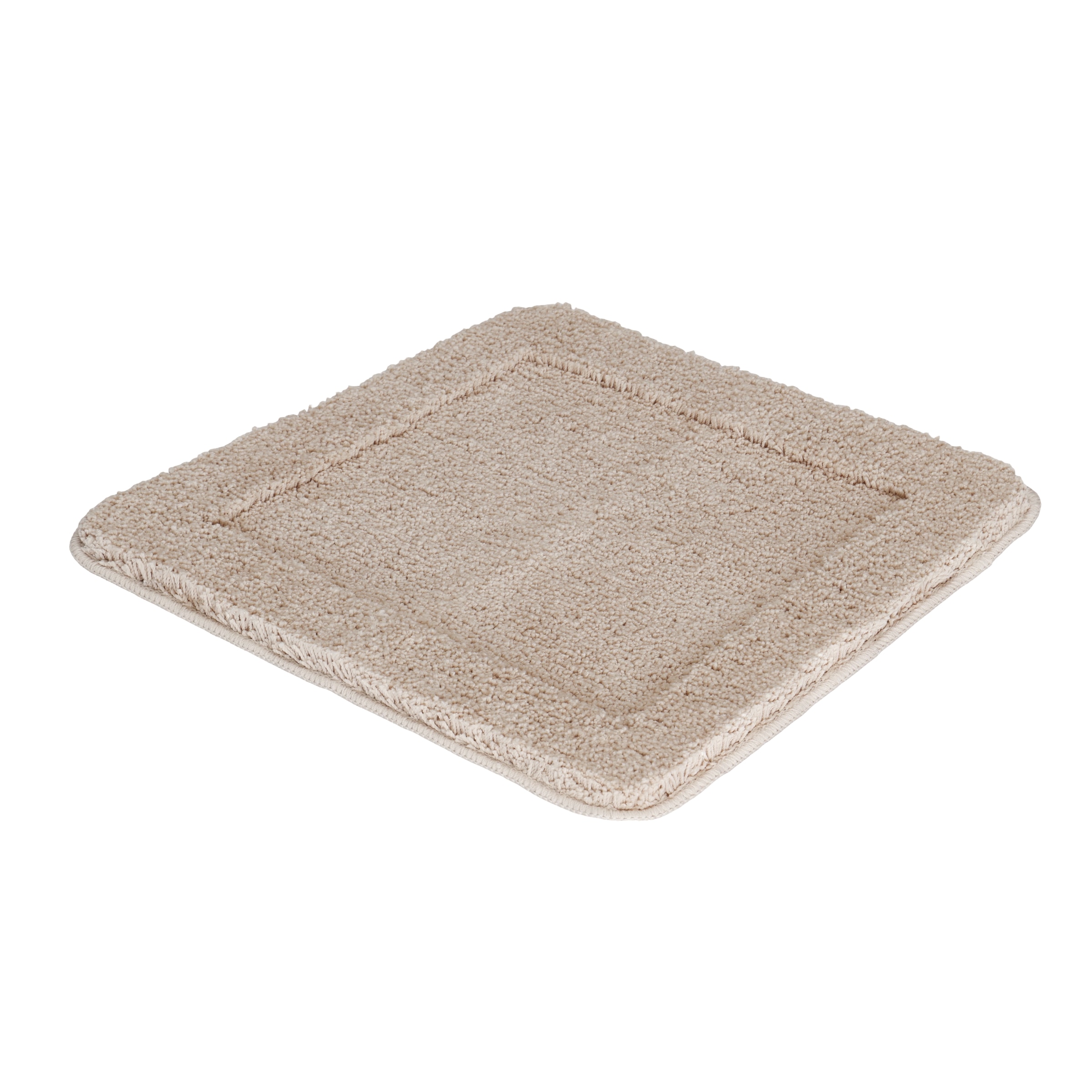 GOODproduct Tapis de bain »Sanremo mit Rahmen, Badvorleger, Badezimmer, sehr weich, Hoch-Tief« Höhe 25 mm revêtement antidérapant Séchage rapide | compatible chauffage au sol Tapis de bain uni, rectangulaire, disponible en set de 3 pièces
