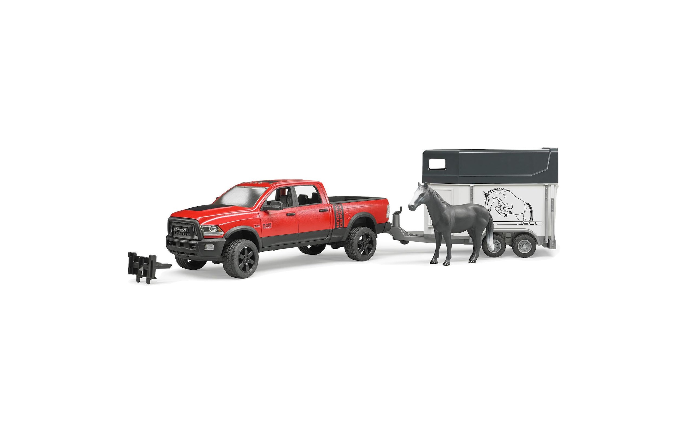 Bruder® Spielzeug-Auto »RAM 2500 Power Wagon Pferdeanhänger«, (Set)