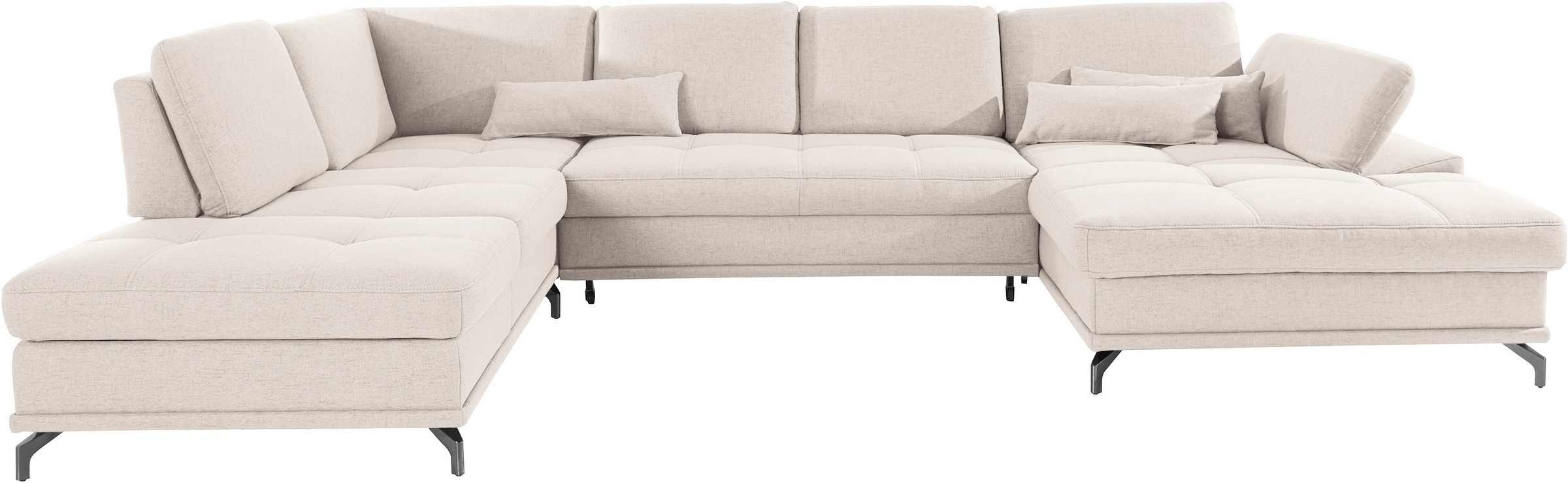 Image of Places of Style Wohnlandschaft »Costello«, incl. Sitztiefenverstellung und Armlehnfunktion, Federkern, wahlweise mit Bettfunktion und Stauraum, 3 Nierenkissen bei Ackermann Versand Schweiz