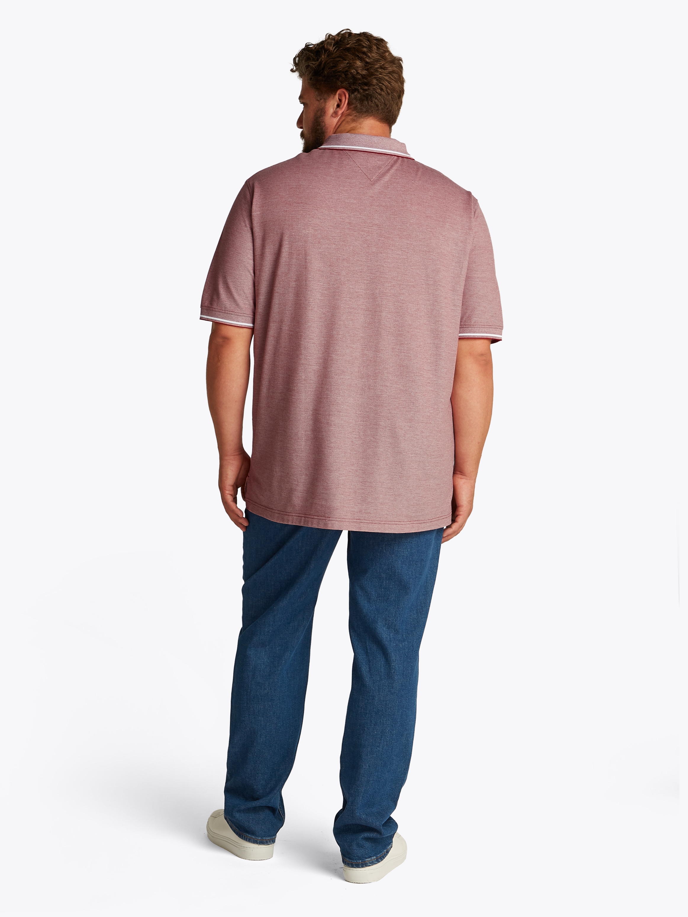 Tommy Hilfiger Big & Tall Poloshirt »BT-OXFORD TWO TONE REG POLO-B«, in Grossen Grössen, Logostickerei