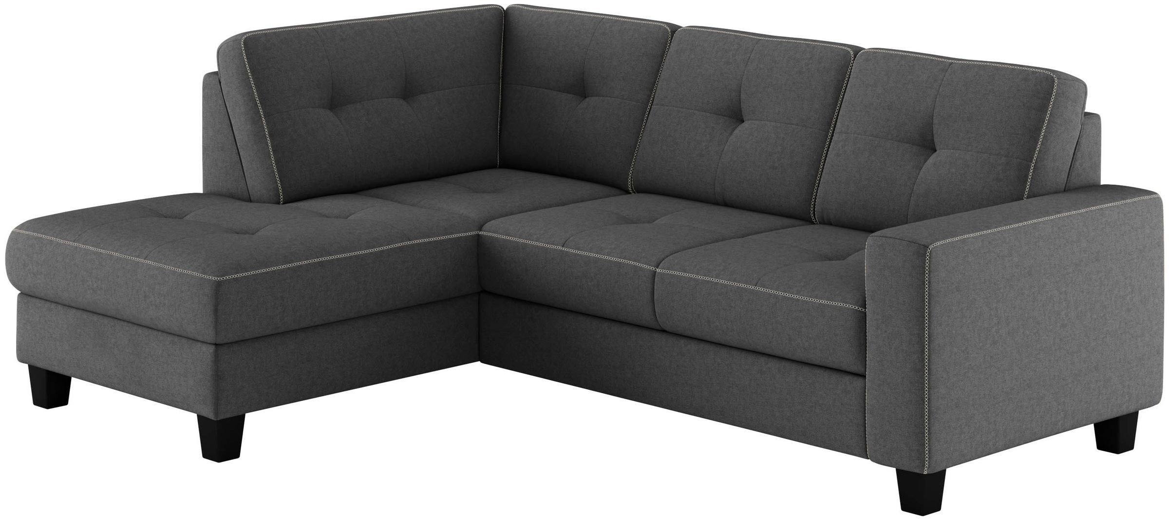 Places of Style Ecksofa »Varese«, Kreuznaht in beige