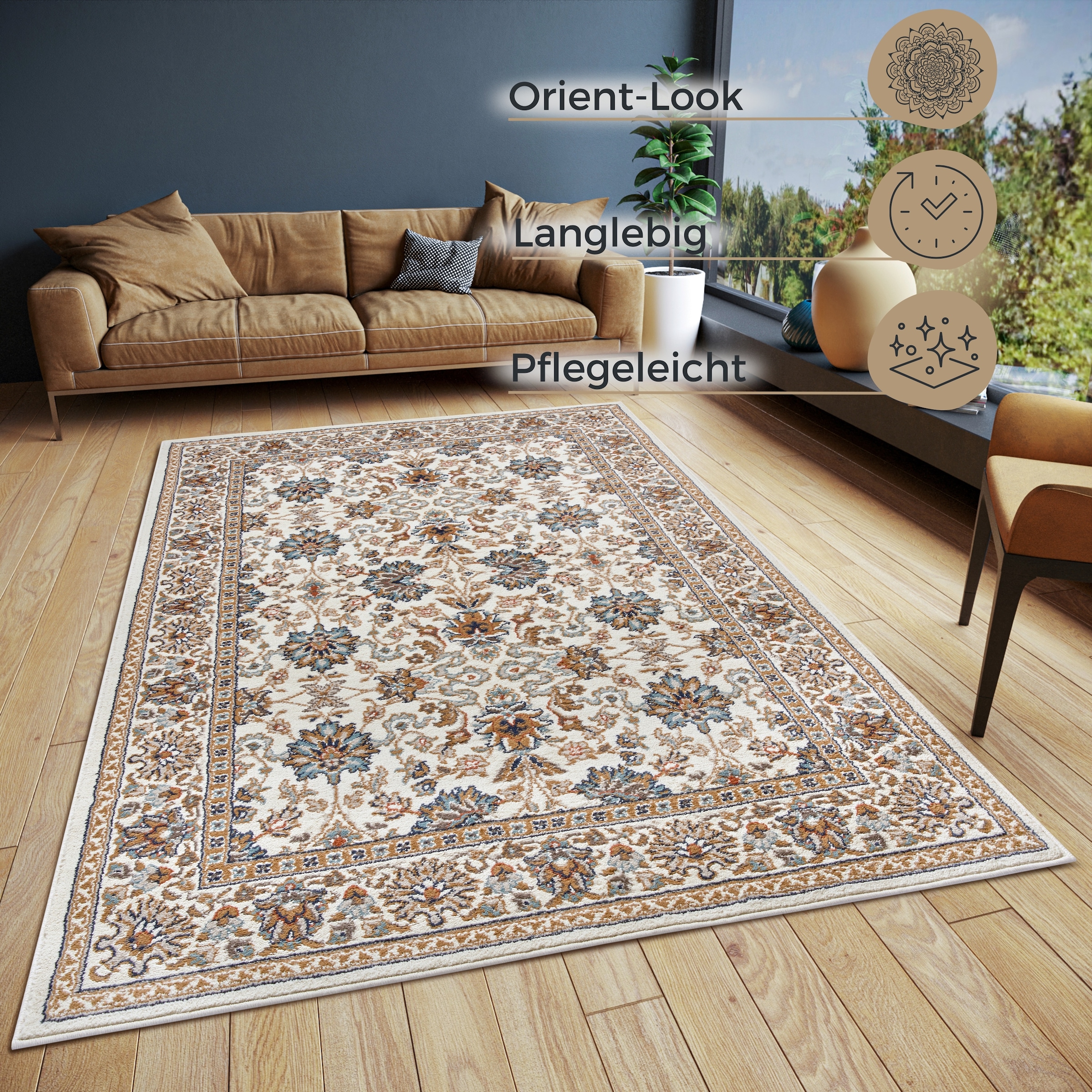 HANSE Home Teppich »Orient Teppich Saraceni«, rechteckig, Orientalisch, Orient, Kurzflor, Wohnzimmer, Schlafzimmer, Esszimmer