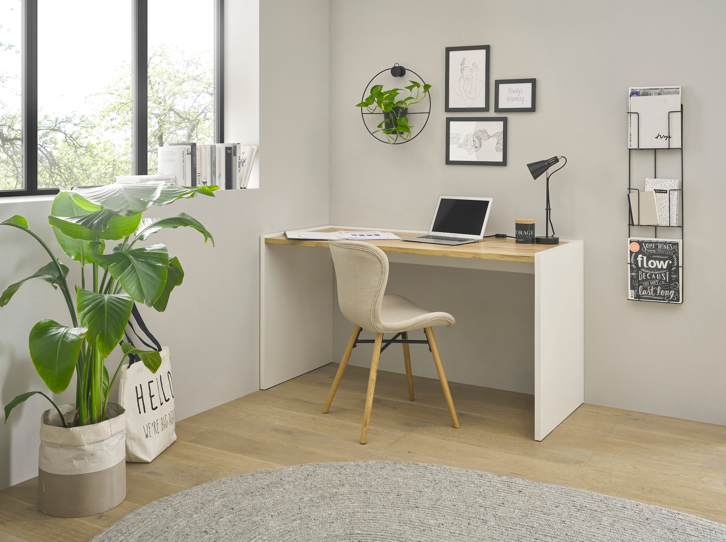 INOSIGN Schreibtisch »CiTY/GiRON«, zeitlos moderner Computertisch, wohnliches Home Office, Breite 143 cm