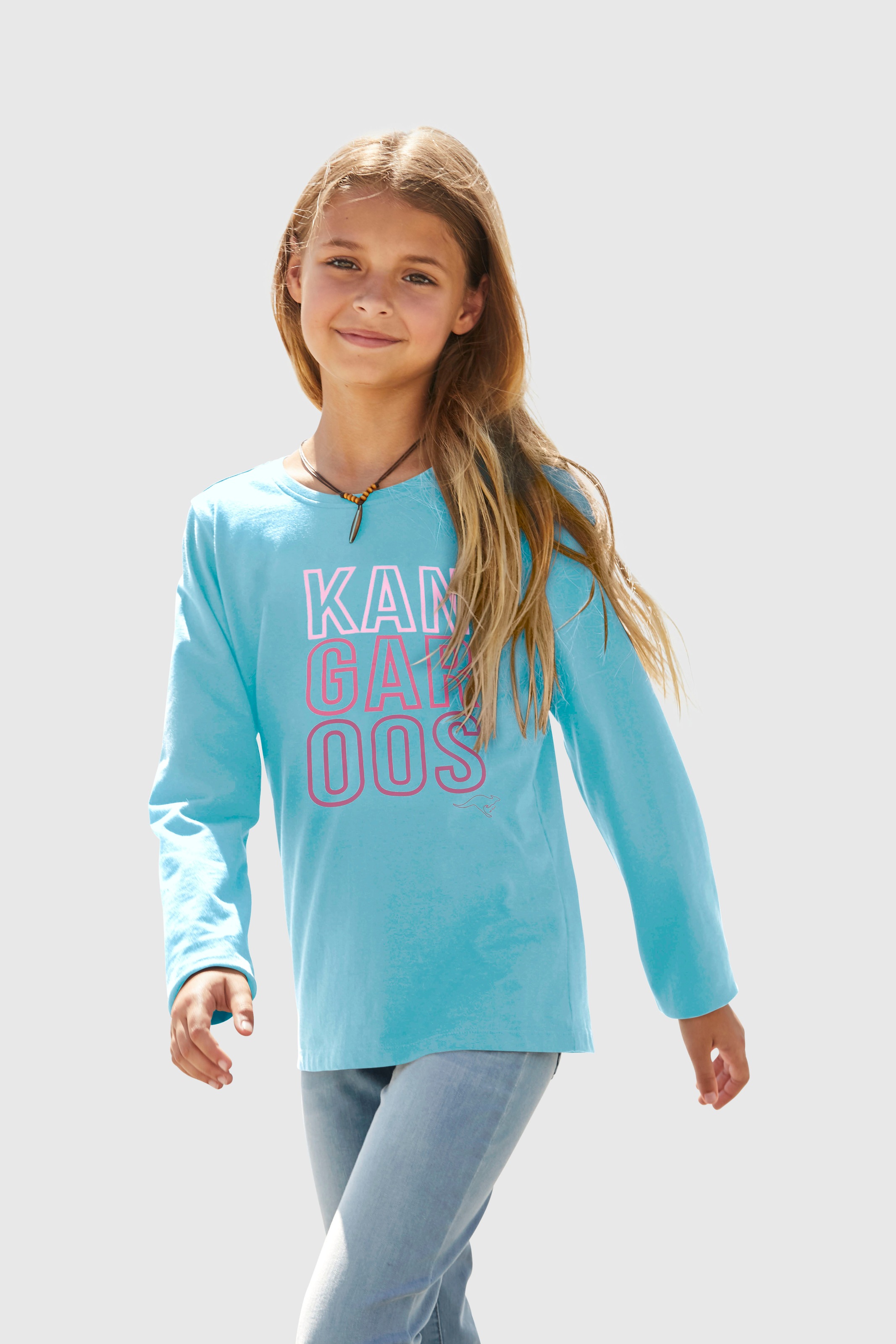 Image of KangaROOS Langarmshirt, leicht taillierte Form bei Ackermann Versand Schweiz