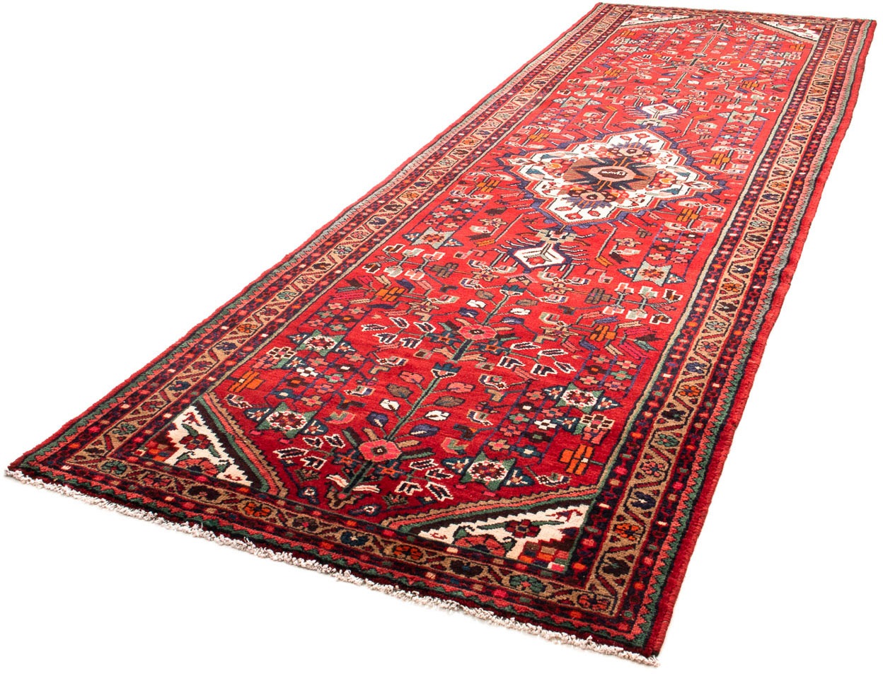 Image of morgenland Orientteppich »Perser - Nomadic - 358 x 120 cm - rot«, rechteckig, 10 mm Höhe, Wohnzimmer, Handgeknüpft, Einzelstück mit Zertifikat bei Ackermann Versand Schweiz