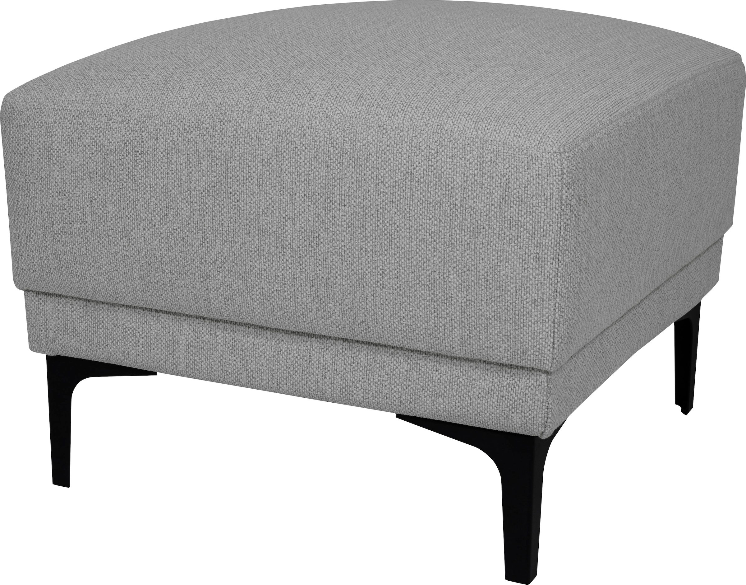 GOODproduct Polsterhocker »Xander« 1 Stk. tlg. Breite 58 cm, Soft-Touch Chenille, schwarze Metallfüsse