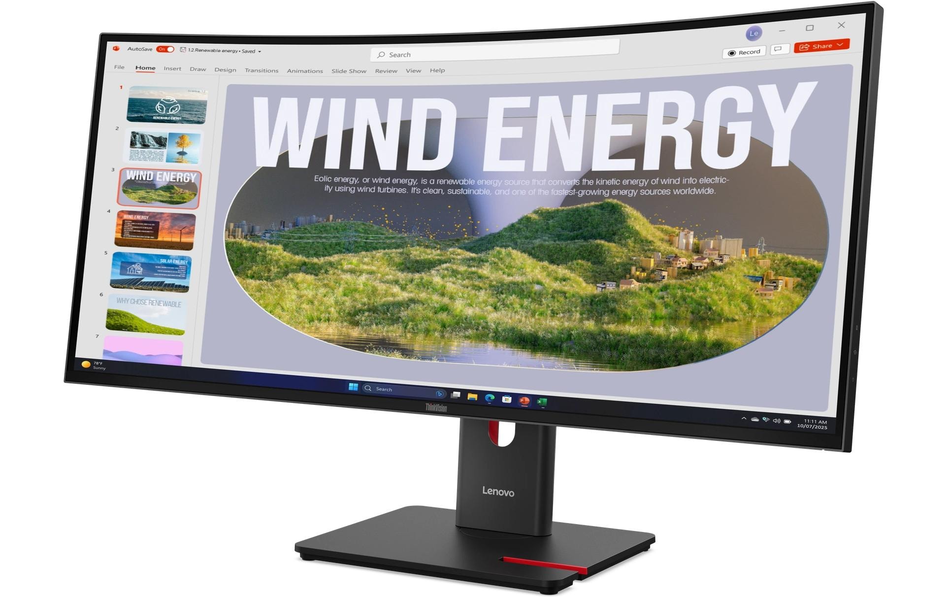 Lenovo Moniteur LED »ThinkVision T34WD-40« 86,4 cm/34 ″  3440 x 1440 px 120 Hz